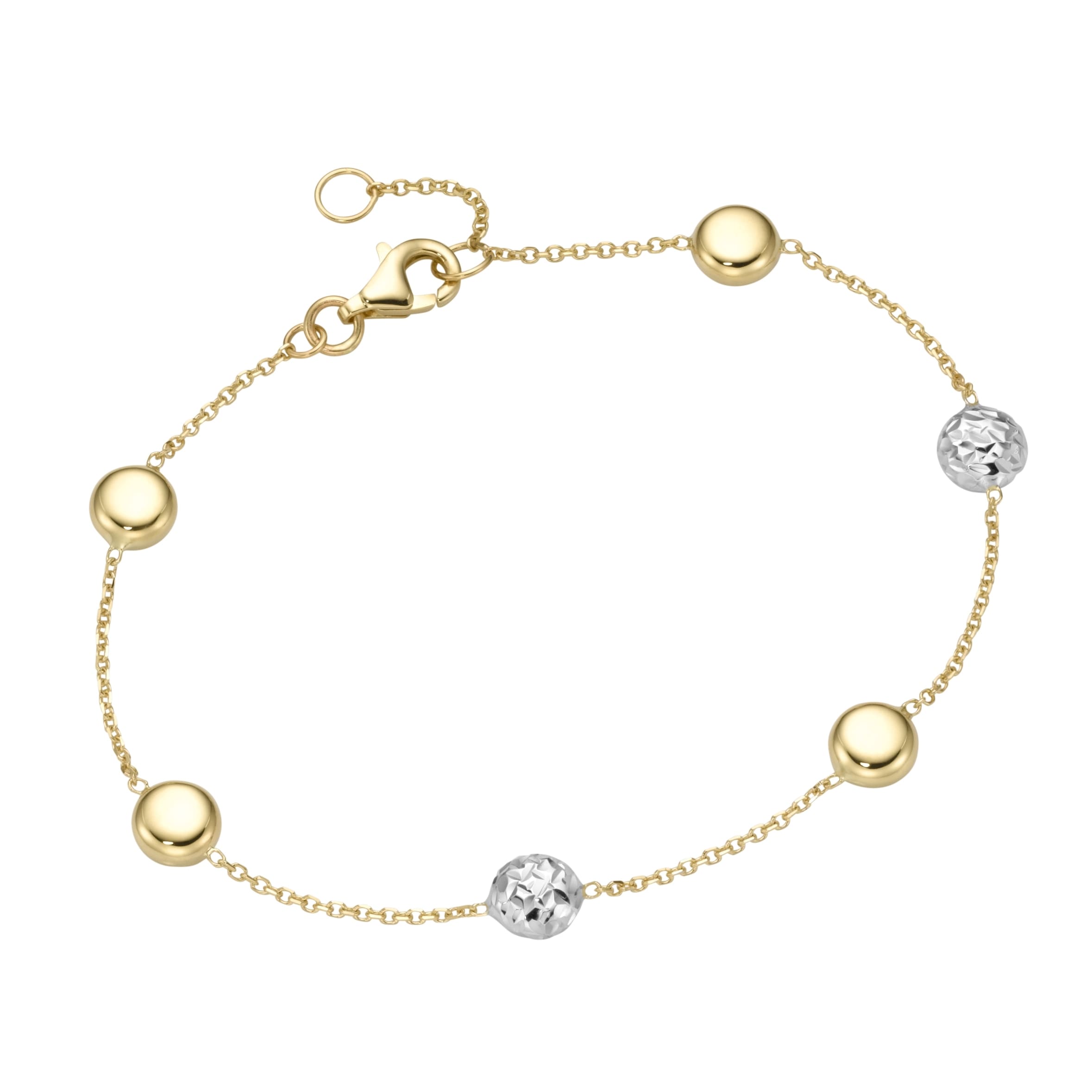Luigi Merano Armband »Armband Armband Ankerkette mit linsenförmige  Zwischenteilen, Gold 585« bei ♕