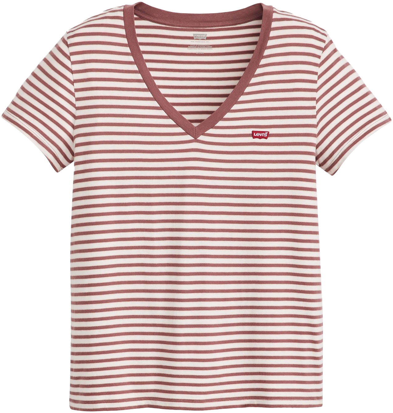 Levi's® V-Shirt »PERFECT VNECK«, mit Mini-Batwing-Logostickerei