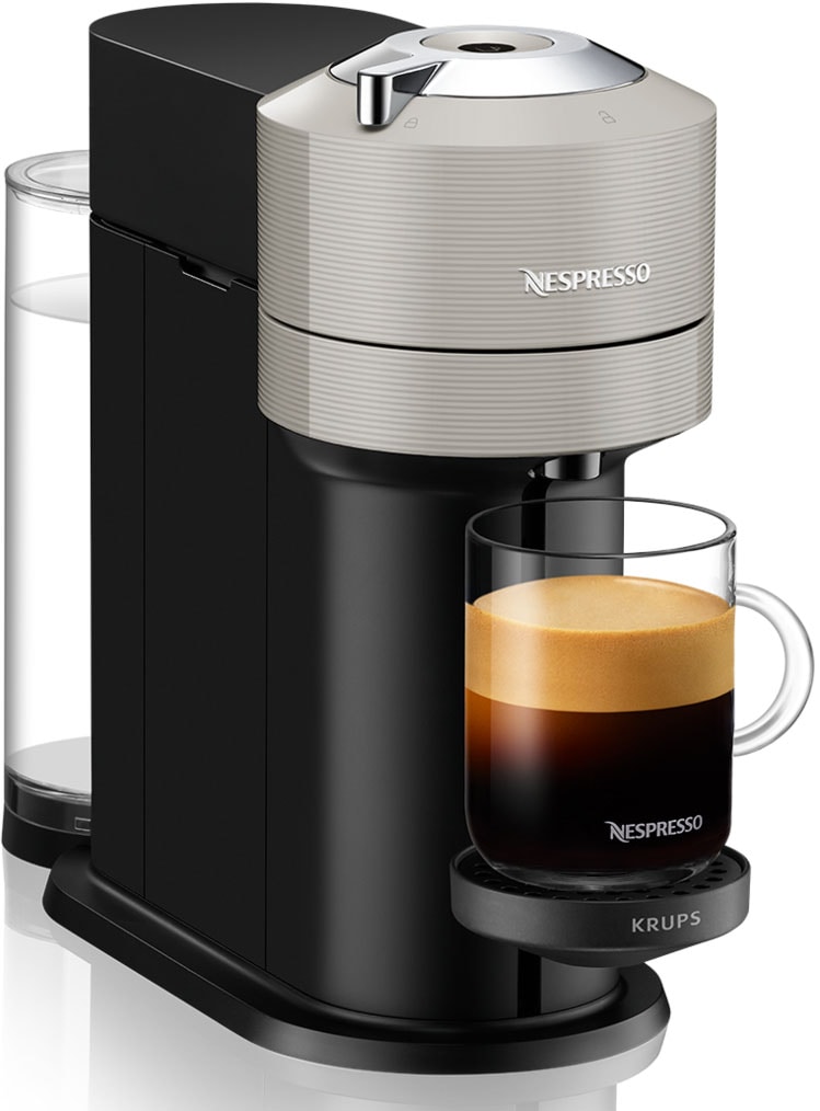 Nespresso Kapselmaschine »Vertuo Next Basic XN910B von Krups«, 54 % aus recyceltem Kunststoff, inkl. Willkommenspaket mit 12 Kapseln