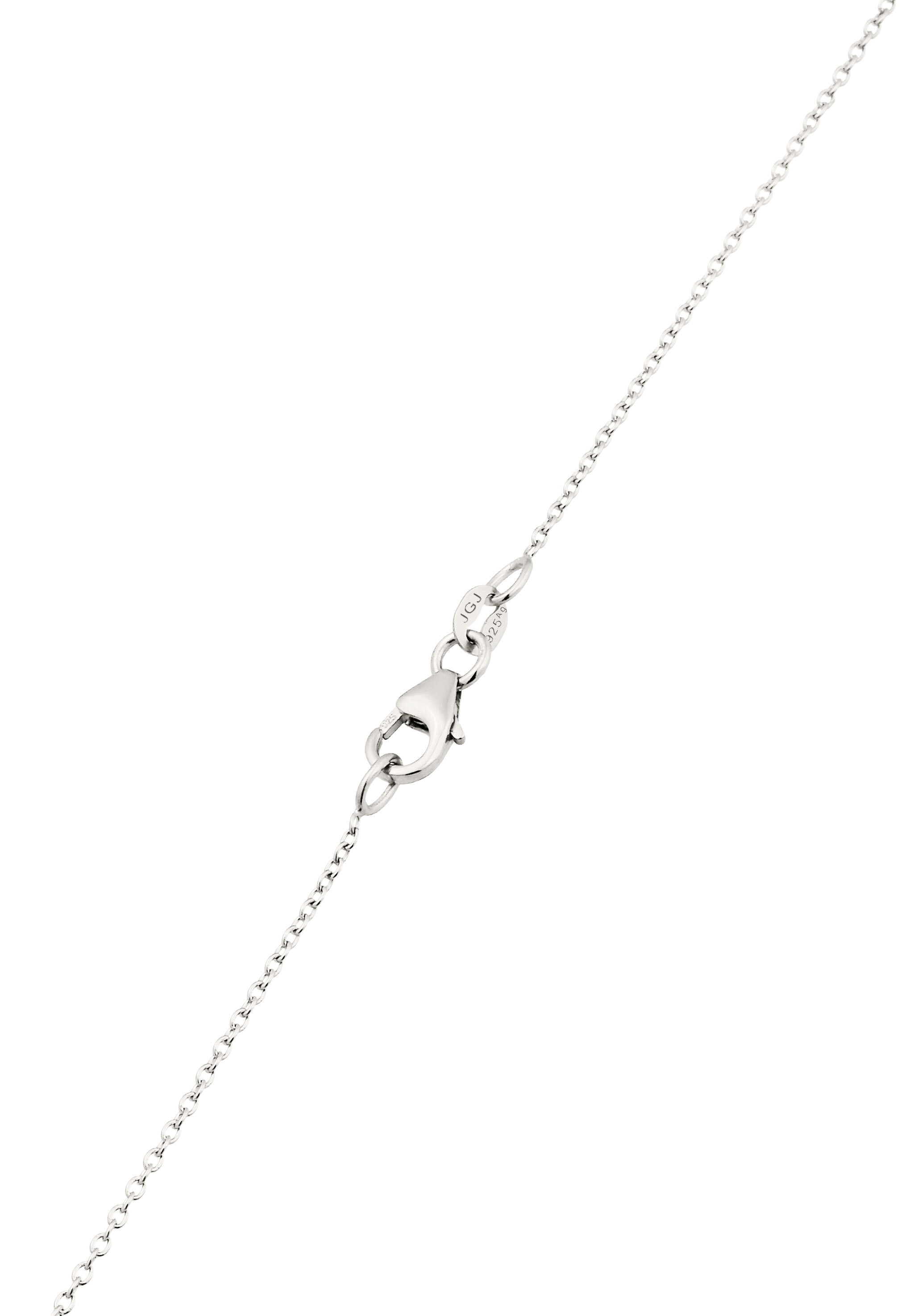 HAZE & GLORY Kette mit Anhänger »Halskette Rechteck Quarz Rosa 925 Sterling Silber«