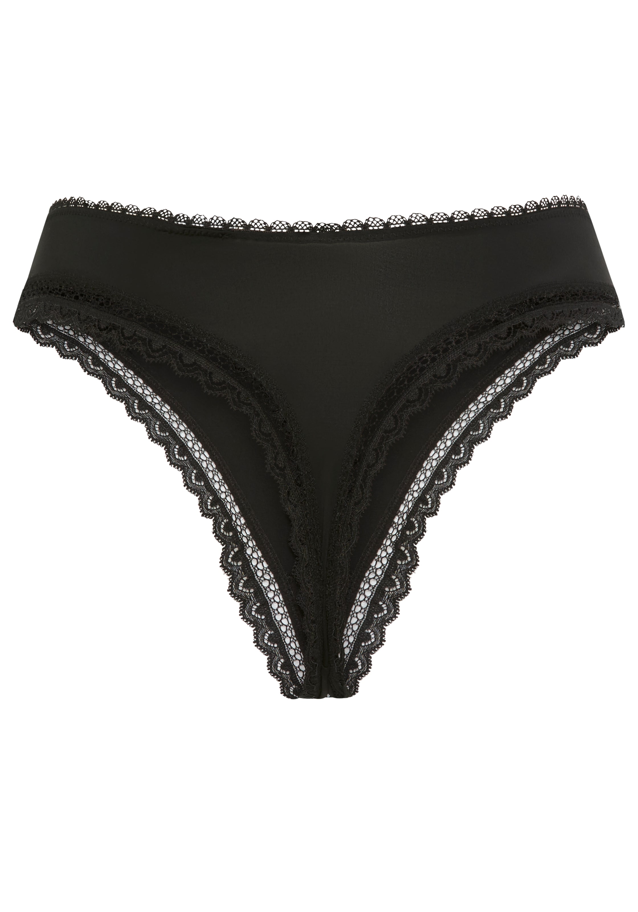 HUGO Underwear String elegante Spitzenbesätze, Logo-Schleife, mittlere Bundhöhe