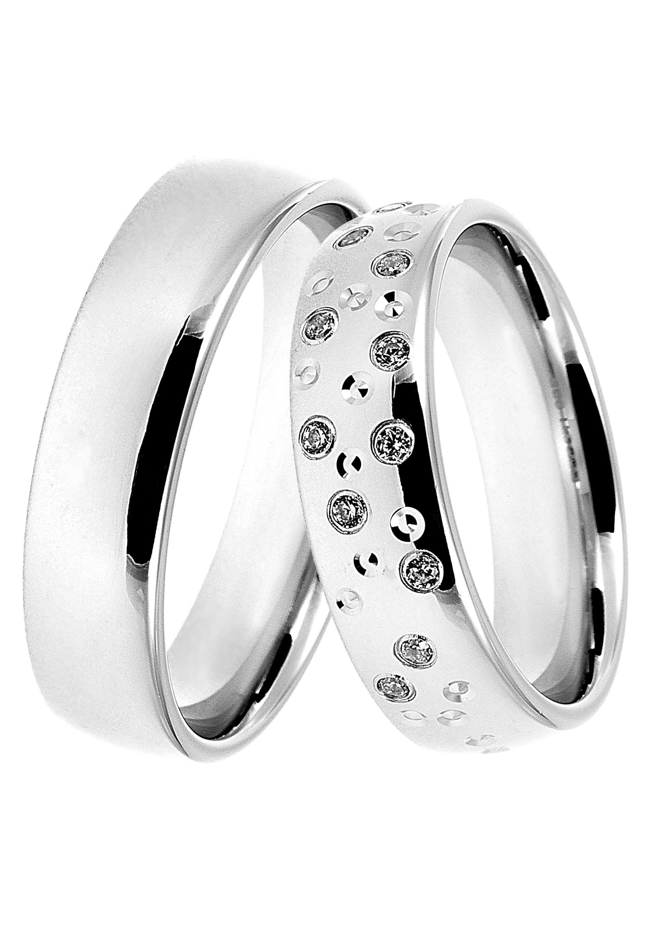 DOOSTI Trauring »Schmuck Geschenk Silber 925 Trauring Ehering Partnerring LIEBE«, Made in Germany - wahlweise mit oder ohne Zirkonia