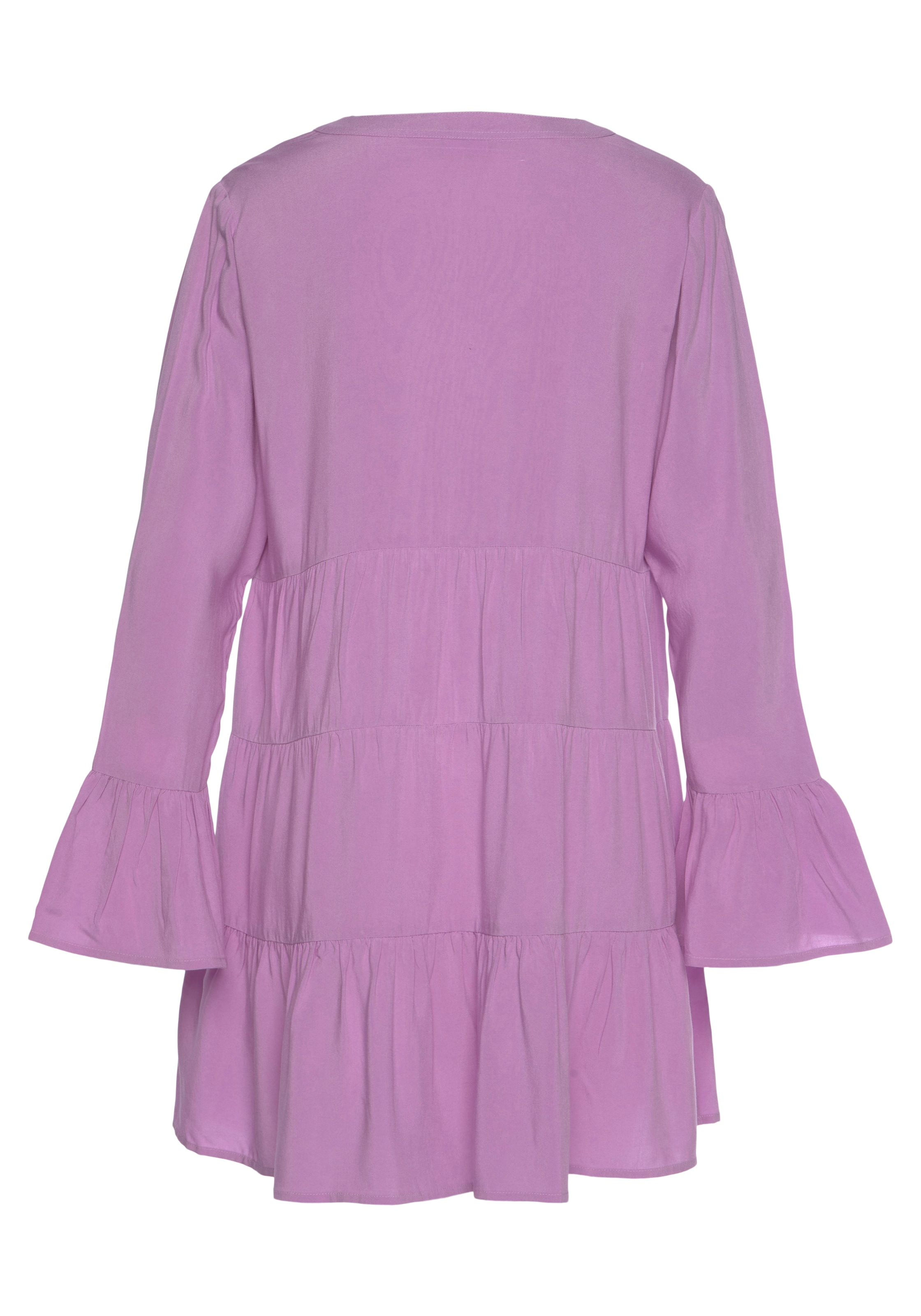 LASCANA Longbluse, mit Spitzeneinsätzen, Tunika, Blusenkleid, Strandmode