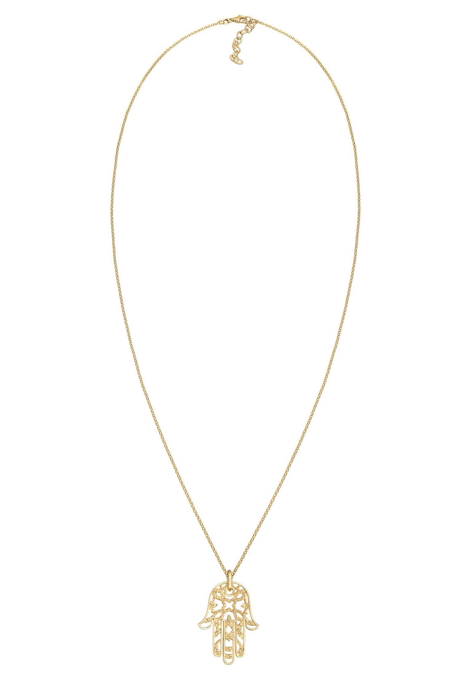 Elli Premium Silberkette »Halskette Hamsa Hand der Fatima Kristalle 925 Silber«