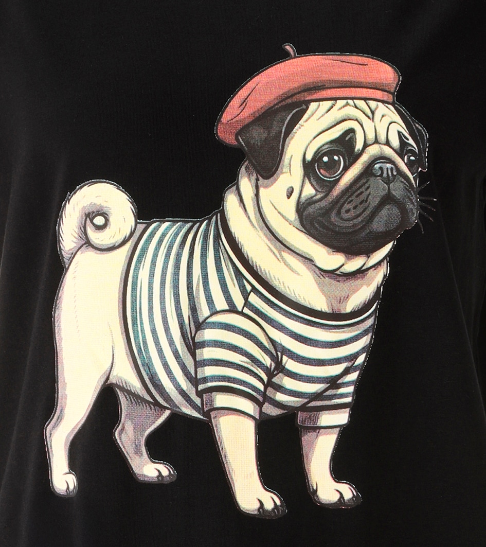 Aniston CASUAL T-Shirt mit Dackel oder Mops bedruckt - du hast die Wahl