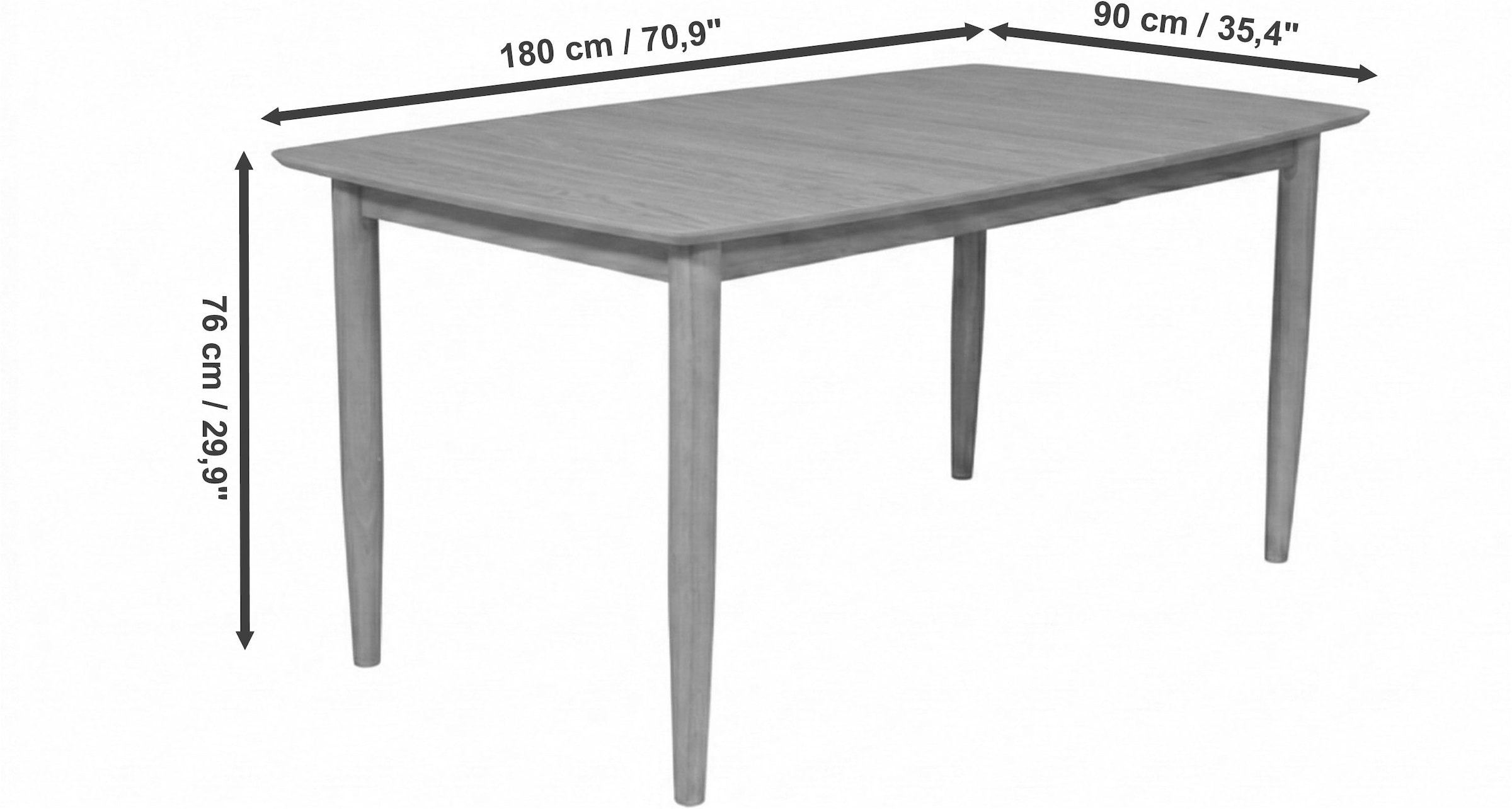 Jahnke Esstisch »DINE SCAN« Esstisch, ausziehbar, Massivholz, Skandi-Look, B:180-219 cm