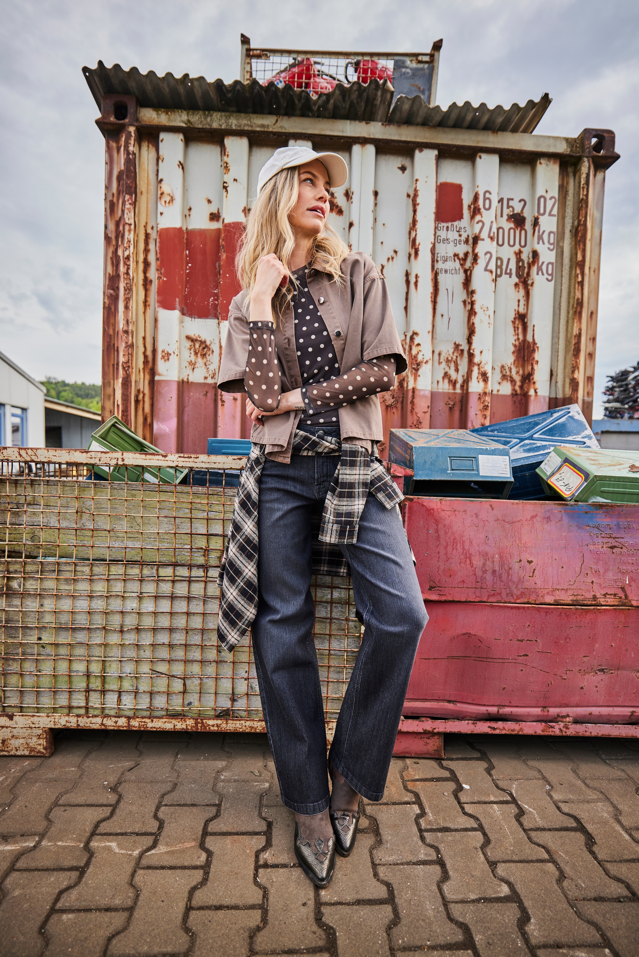 Aniston CASUAL Langarmshirt mit Raffungen an den Seitennähten - NEUE KOLLEKTION