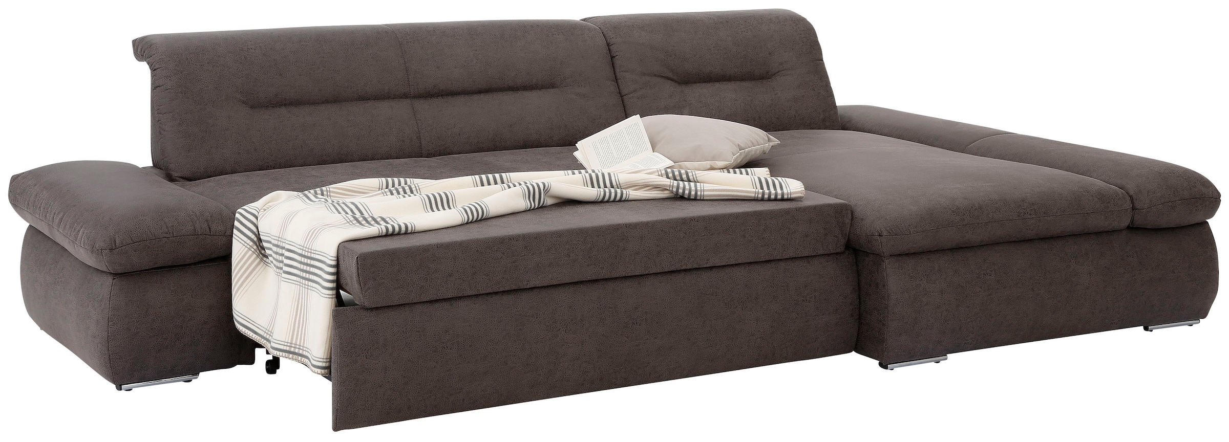 INOSIGN Ecksofa »Avesa L-Form«, Wahlweise mit Armteilvertsellung und Bettfunktion, B/T/H: 300/172/80cm