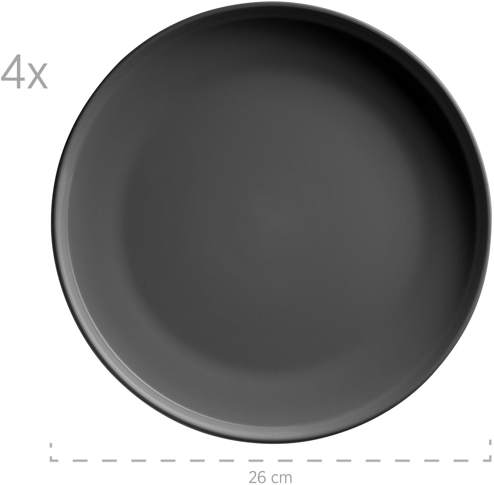 my home Kombiservice »Kosima«, (Set, 16 tlg., je 4 Teller flach, 4 Desserteller, 4 Schüsseln, 4 Kaffeebecher), 16 Teile, Geschirrset für 4 Personen