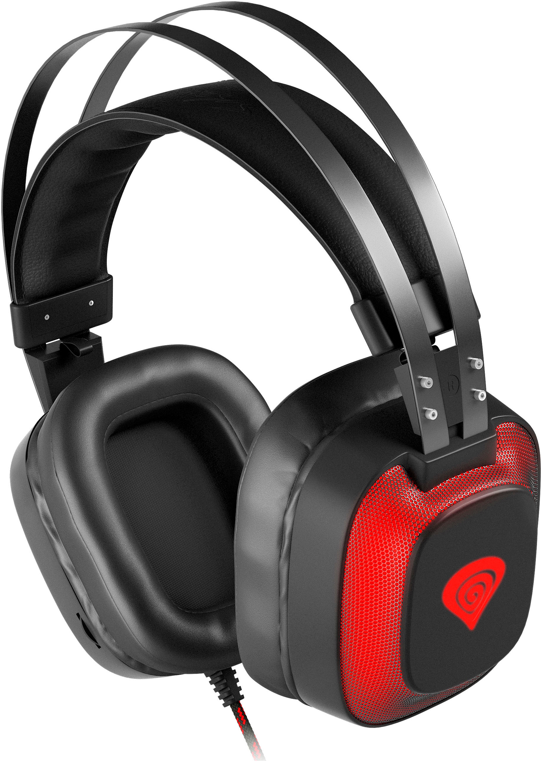 Genesis Gaming-Headset »ARGON 720 (7.1) kabelgeb. schwarz/rot«, Freisprechfunktion-Mikrofon abnehmbar-Rauschunterdrückung