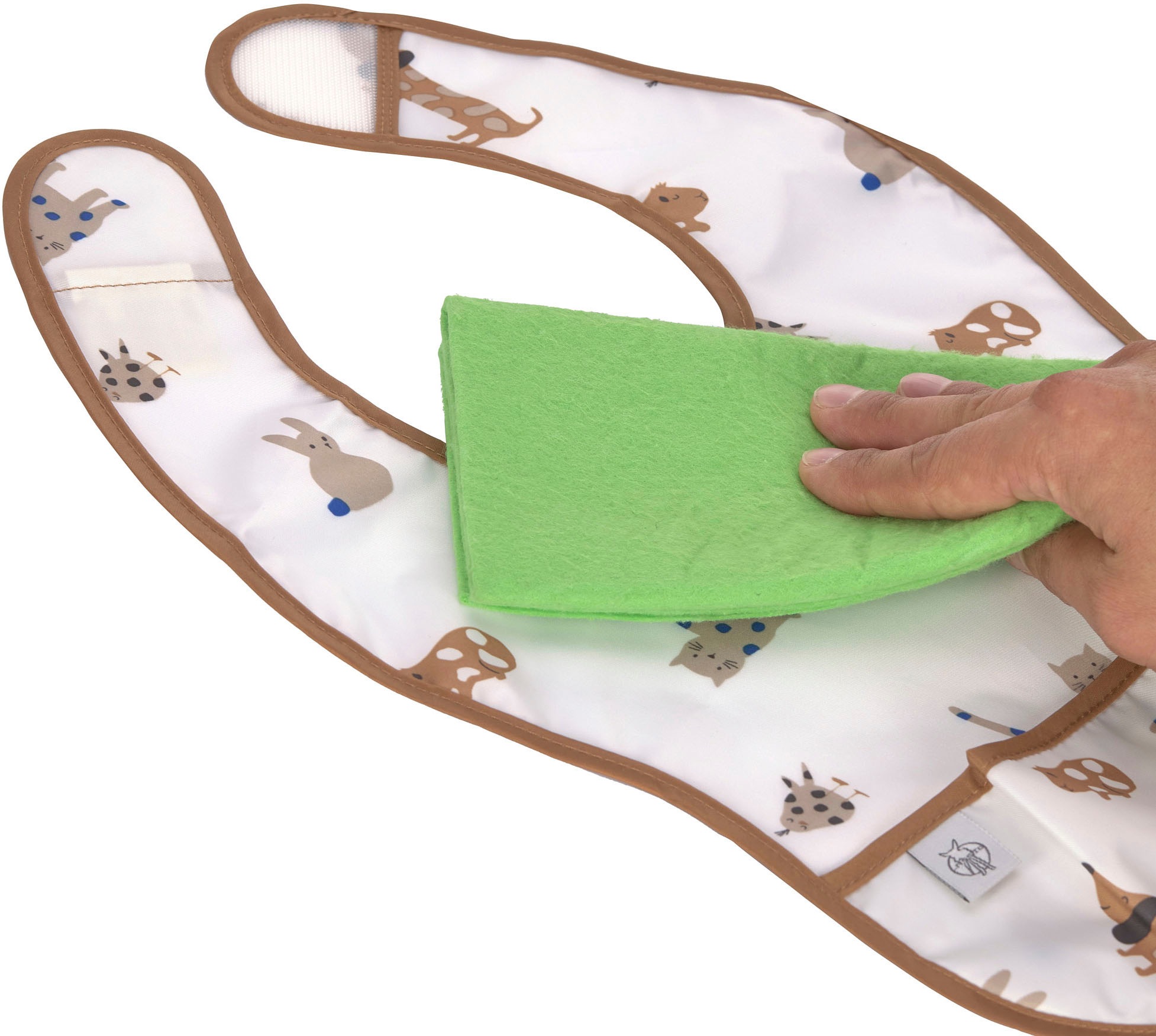 LÄSSIG Lätzchen »Little Mateys, royal blue«, (Set, 2 St.), mit integriertem Auffangschutz