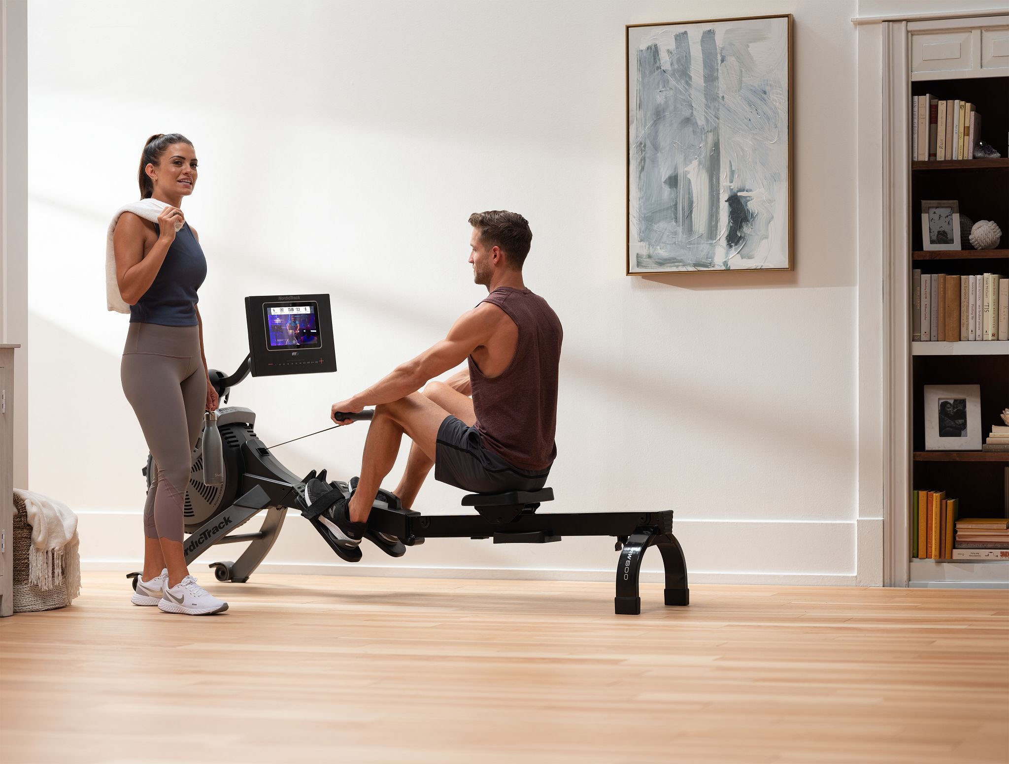 NordicTrack Rudergerät »NordicTrack RW600«, iFIT-fähiger Rower mit schwenkbarem 7'' Touchscreen