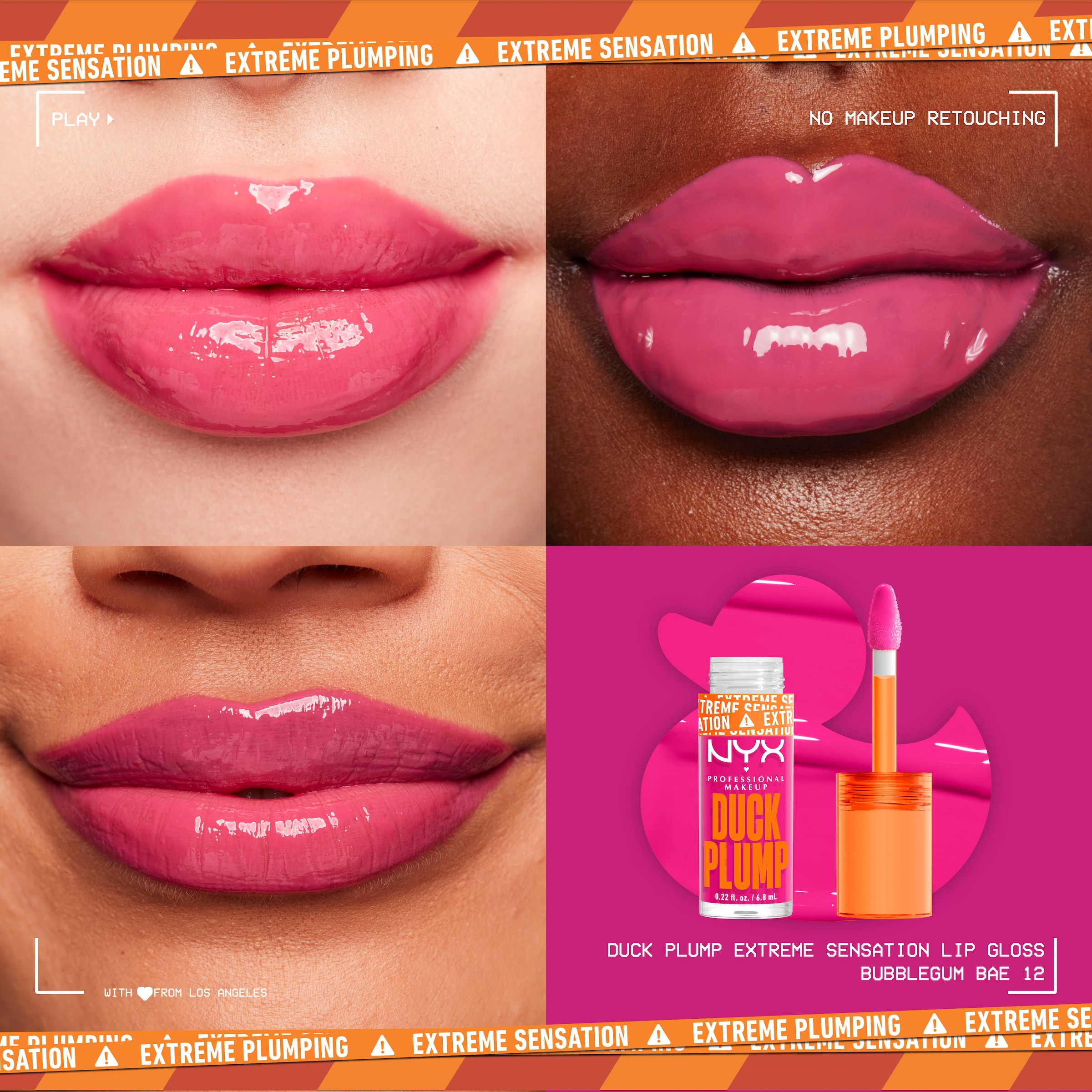 NYX Lipgloss »NYX Professional Makeup Duck Plump Bubblegum Bae«, mit Collagen