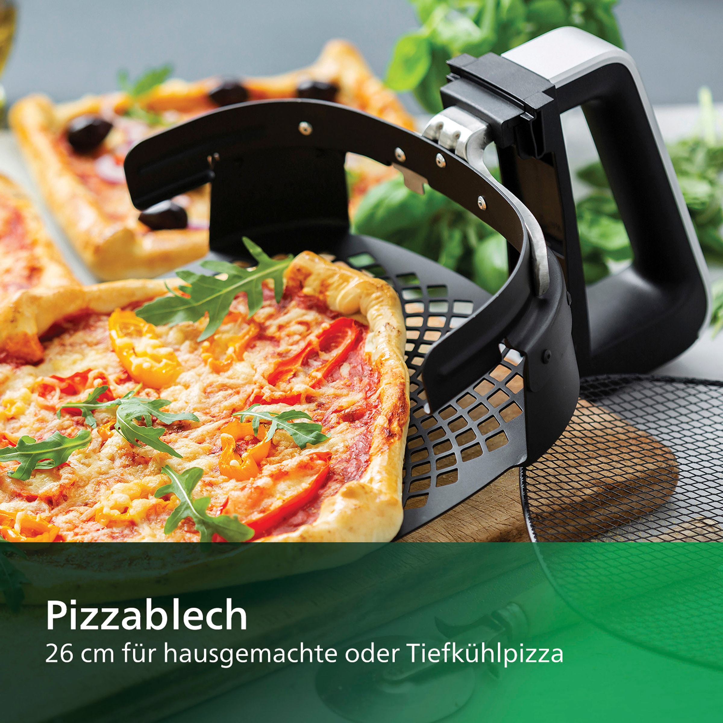 Philips Backeinsatz »HD9953/00 Pizzablech«, 3 tlg.) XXL mit (2 Garantie Jahren