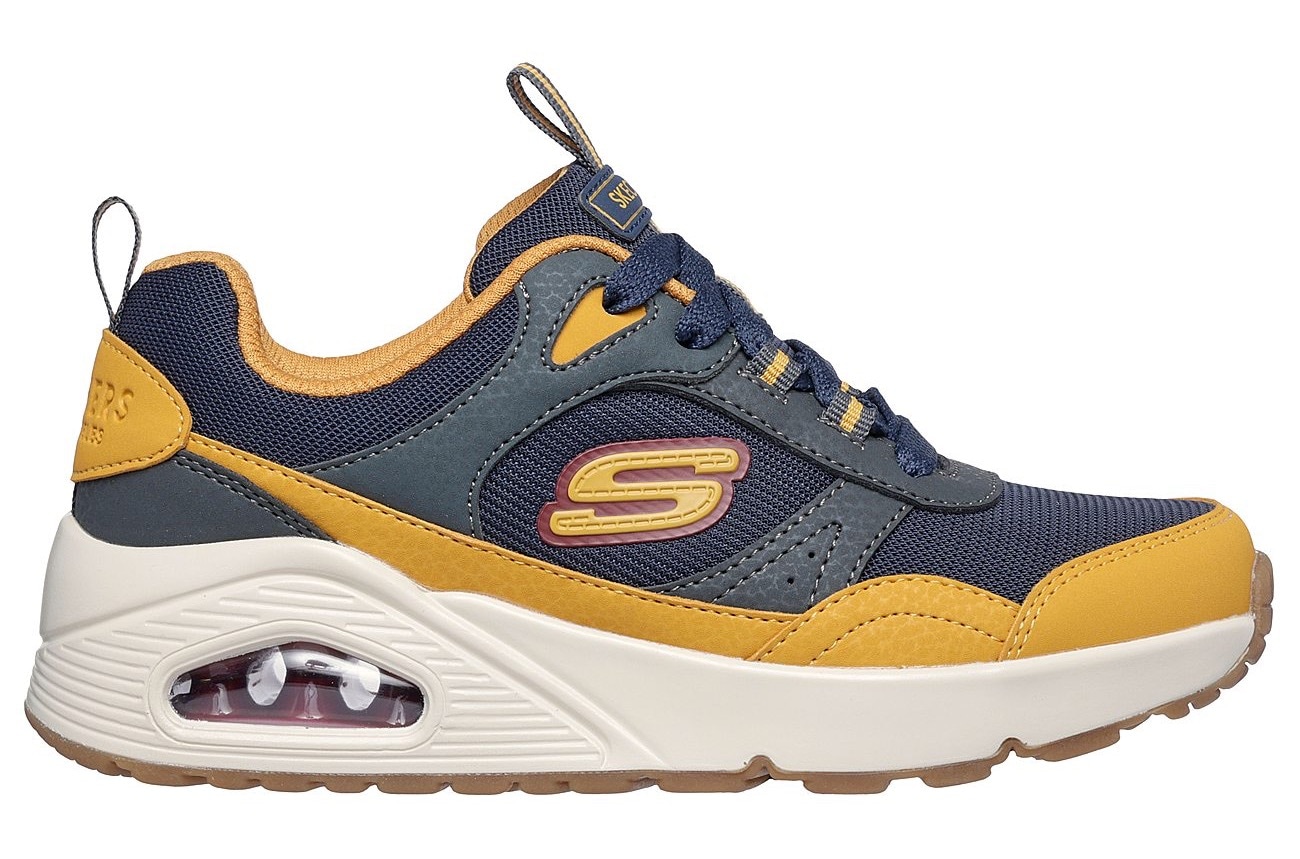 Skechers Sneaker »UNO - RETRO GROOVE«  Freizeitschuh mit Memory Foam, Größenschablone zum Download