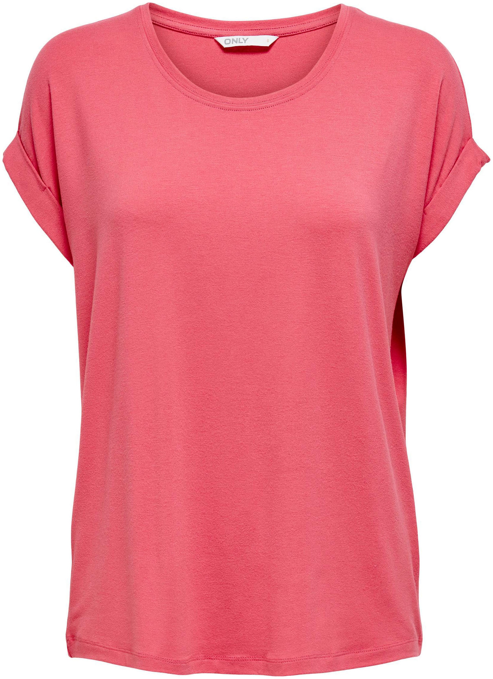 ONLY T-Shirt »ONLMOSTER S/S O-NECK TOP NOOS JRS«, mit Aufschlag am Arm