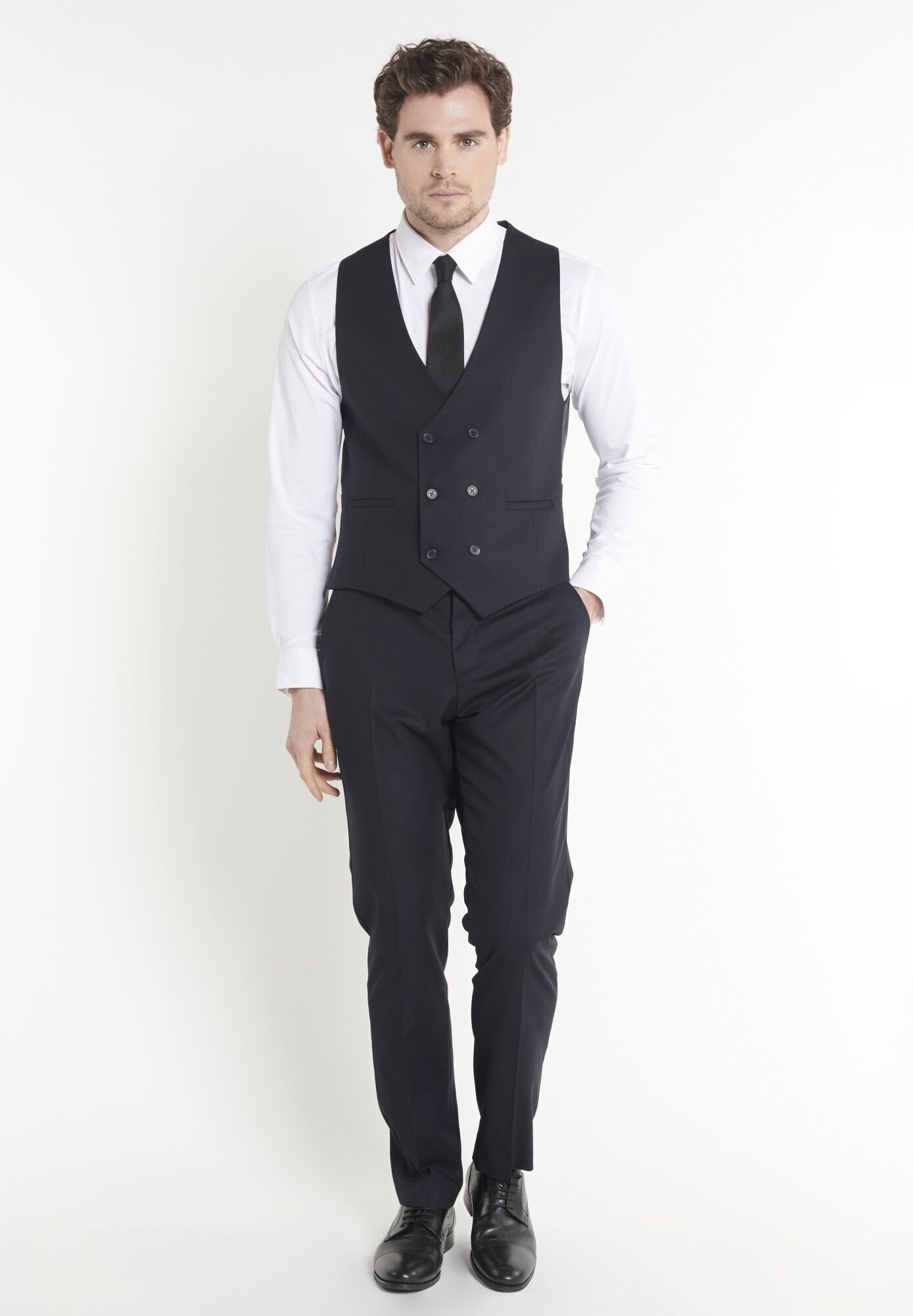 SteffenKlein Anzug 3-teilig »SteffenKlein Anzug« regular fit bestehend aus  Slim Fit-Sakko, schmaler Hose und Weste
