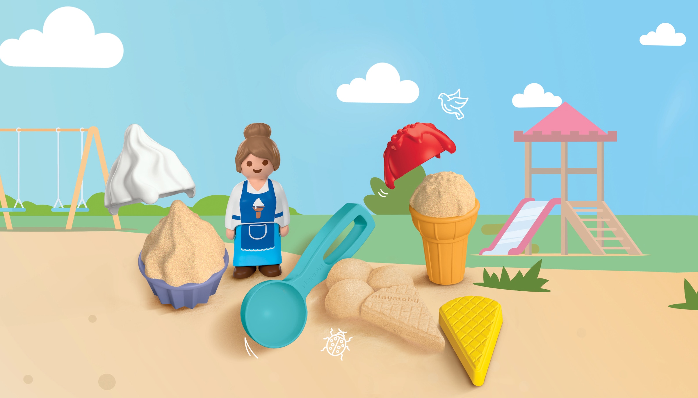 Playmobil® Sandform-Set »Sand-Eisdiele (72006), Junior Sand« Made in Europe