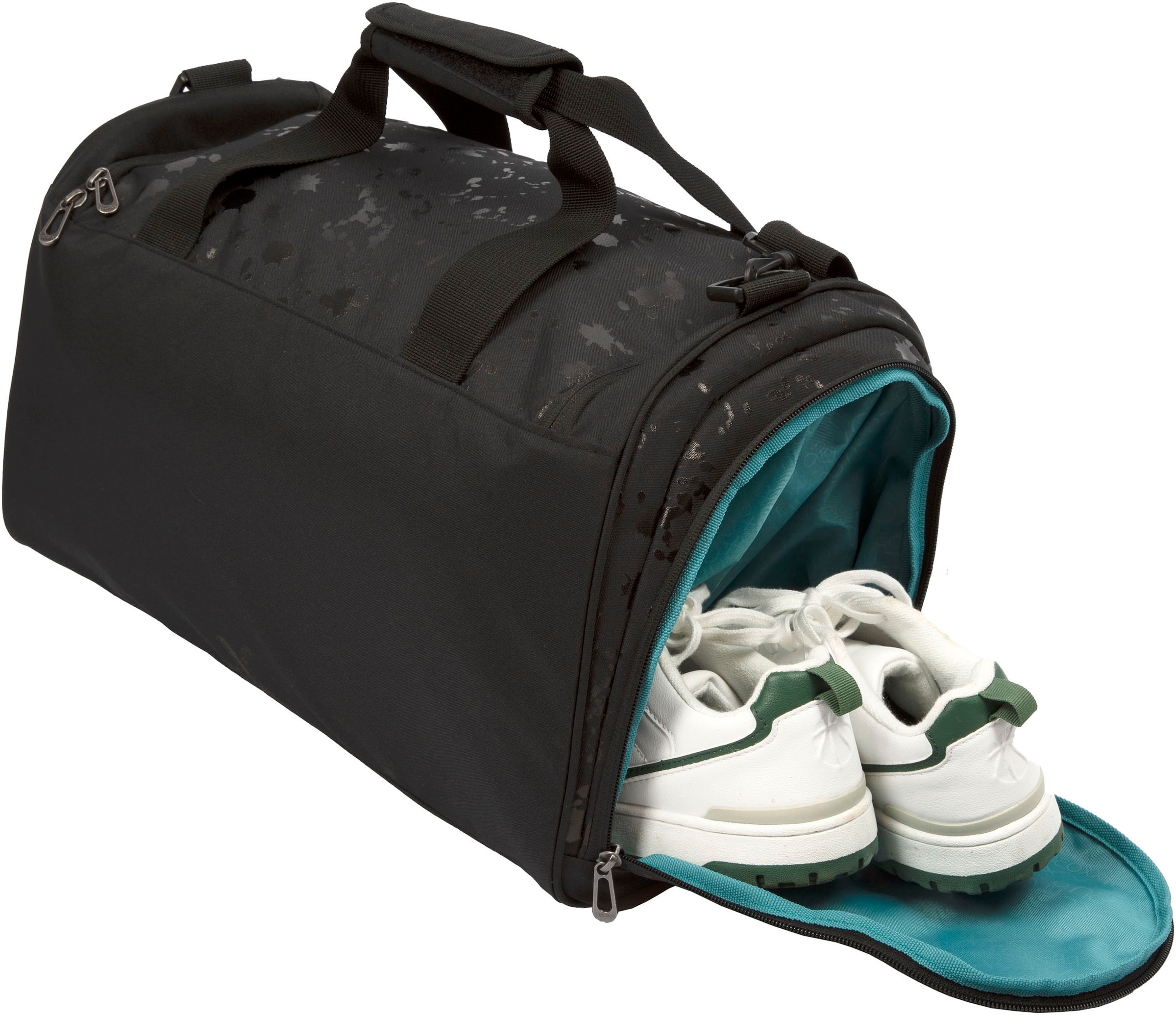 neoxx Sporttasche »Move, Splash Black«, teilweise aus recyceltem Material