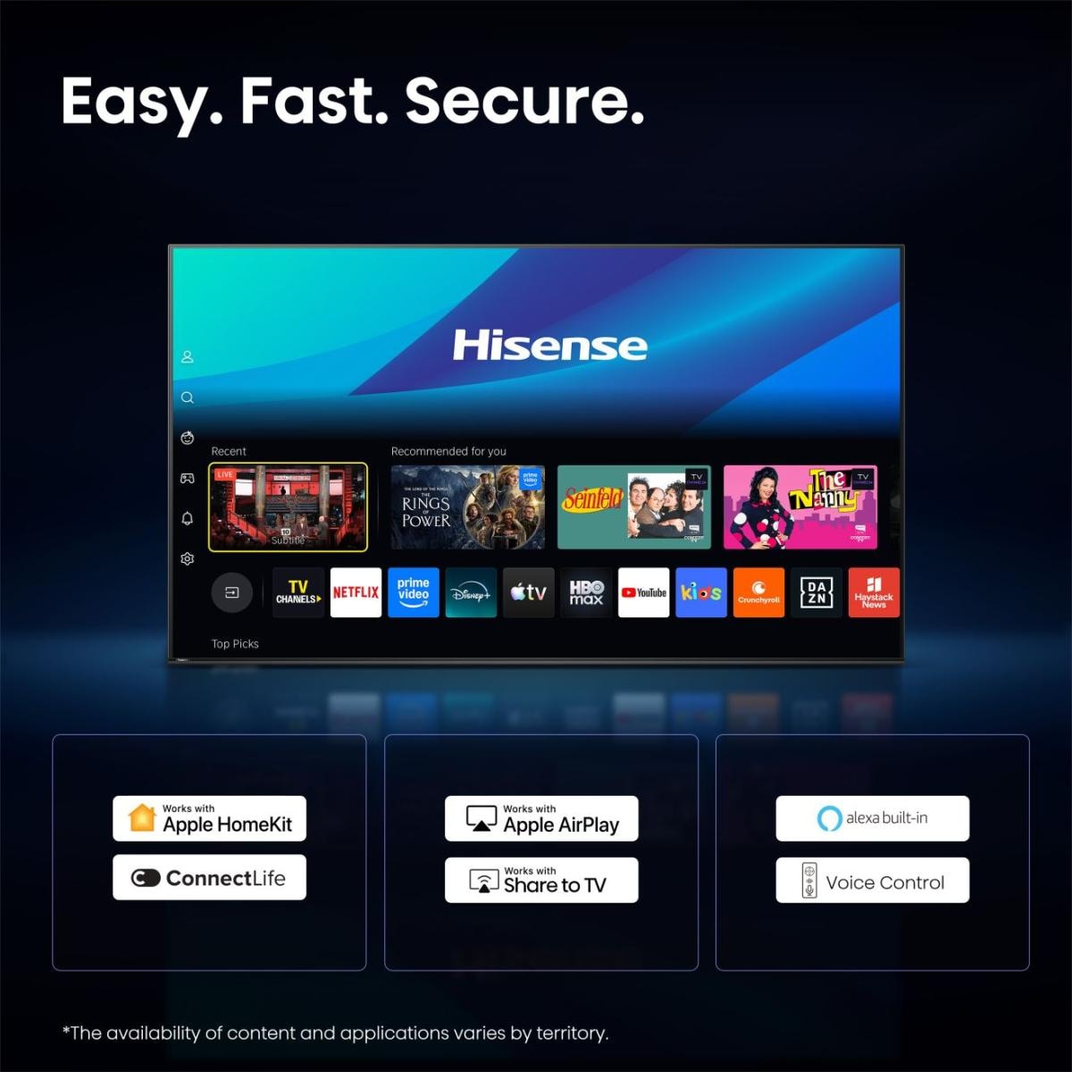 Hisense QLED-Fernseher »75U7DSE« 189 cm/75 ″ Smart-TV