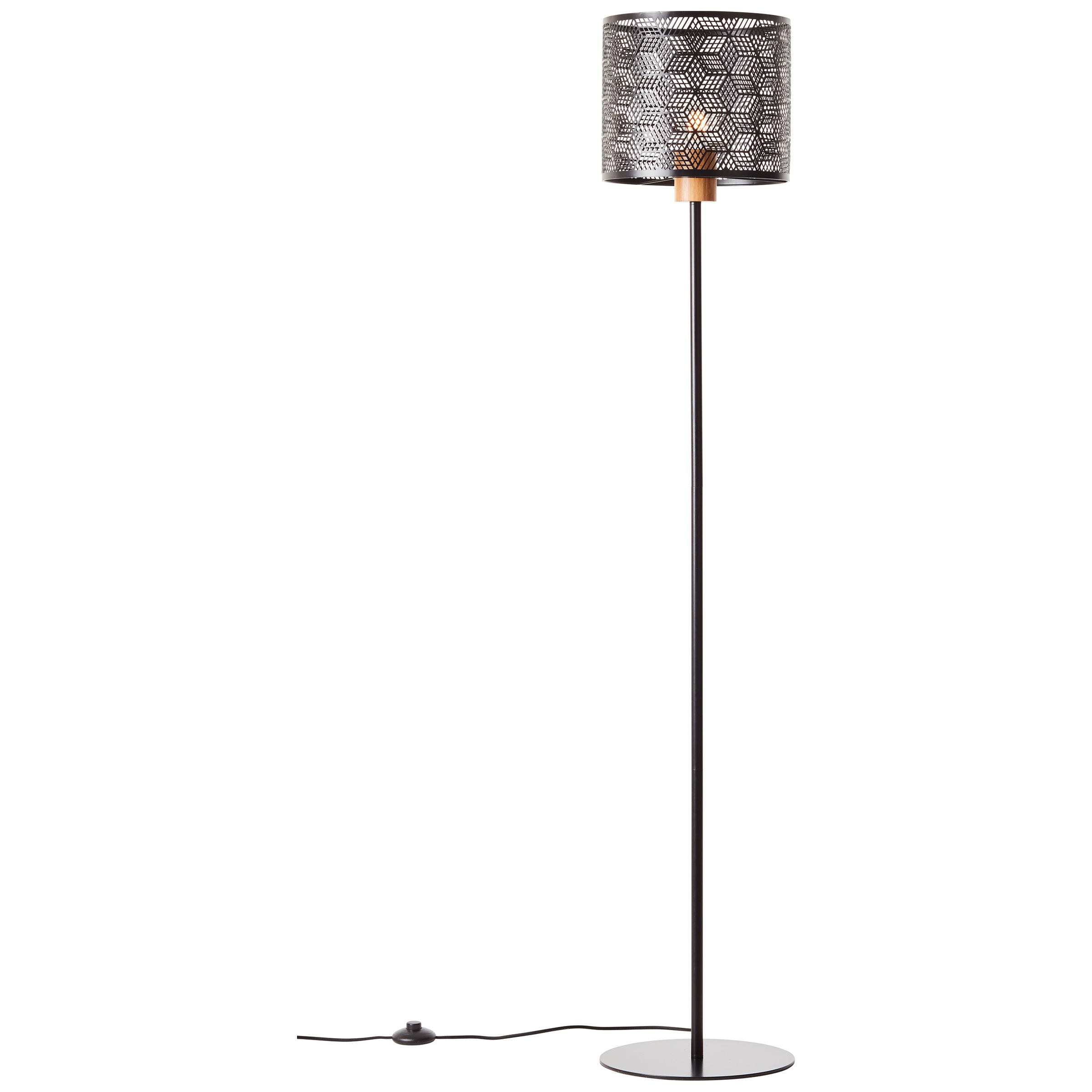 Brilliant Stehlampe »Santy«, 1 flammig-flammig, 161 x 29 cm, E27, Metall/Bambus, schwarz/natur