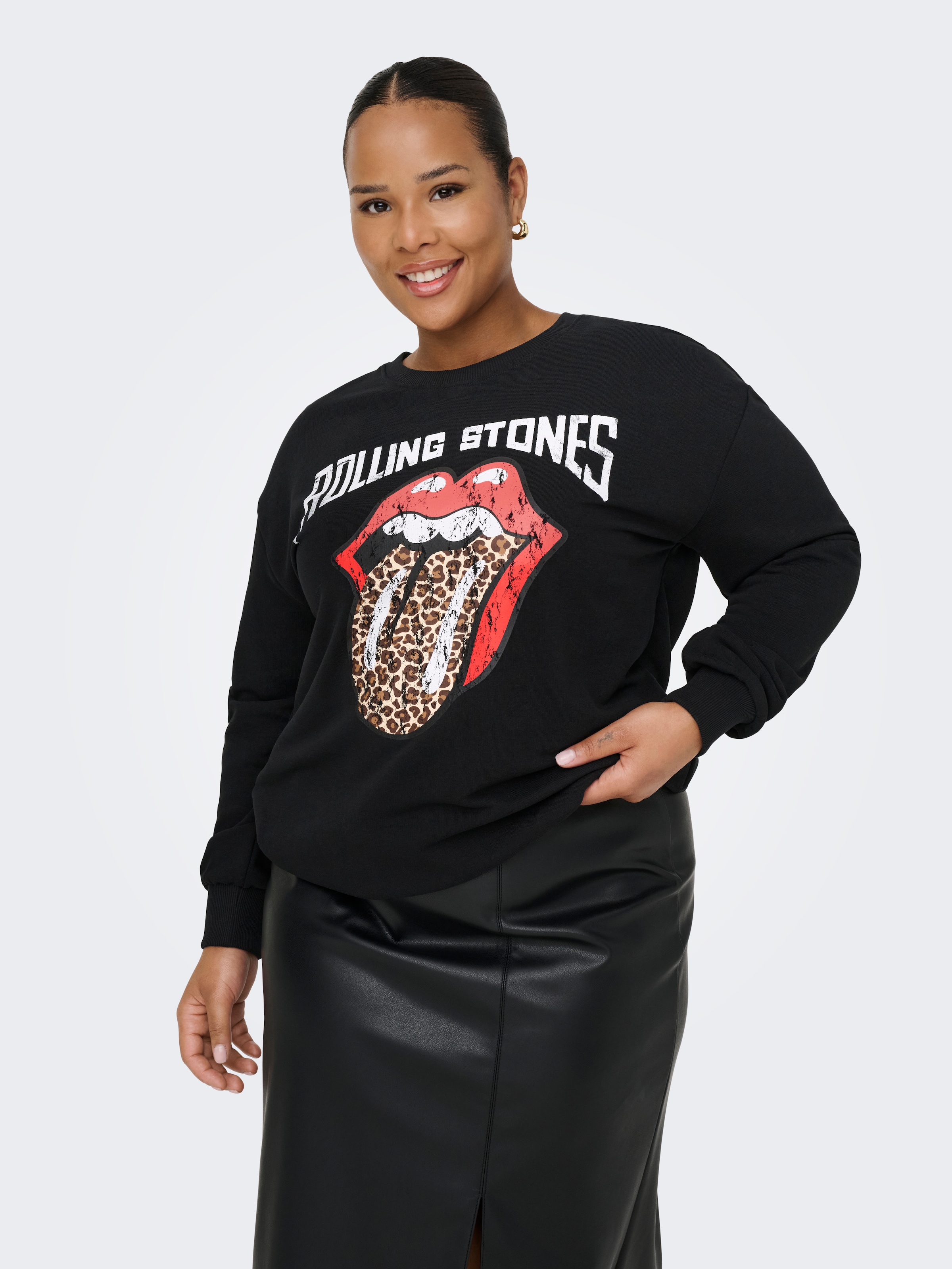 ONLY CARMAKOMA Sweatshirt »CARROLLI L/S O-NECK SWEAT LC JRS«
