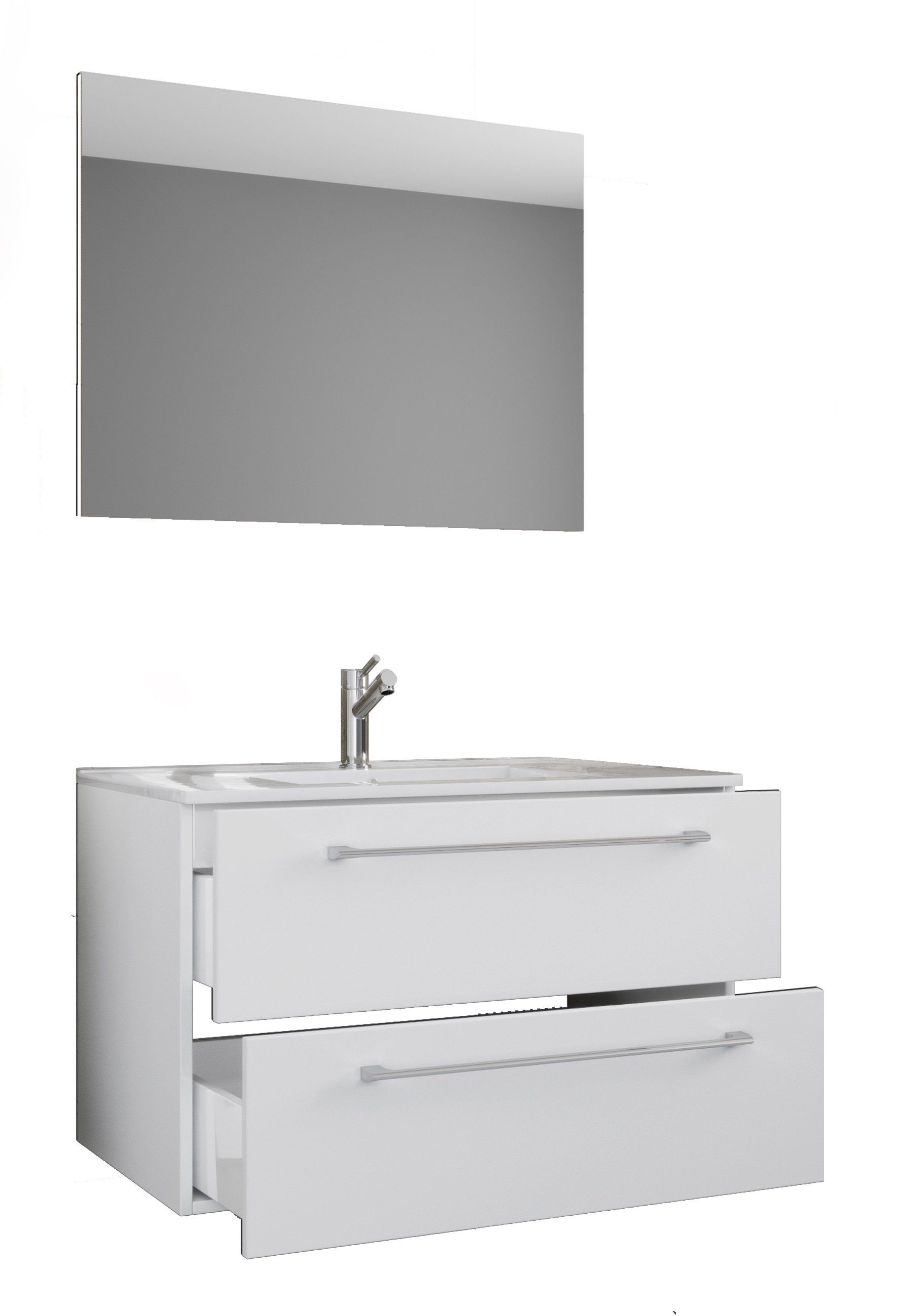 VCM Waschtisch »3-tlg. Waschplatz Waschtisch Badinos Schublade SP« 3 Stk. tlg.