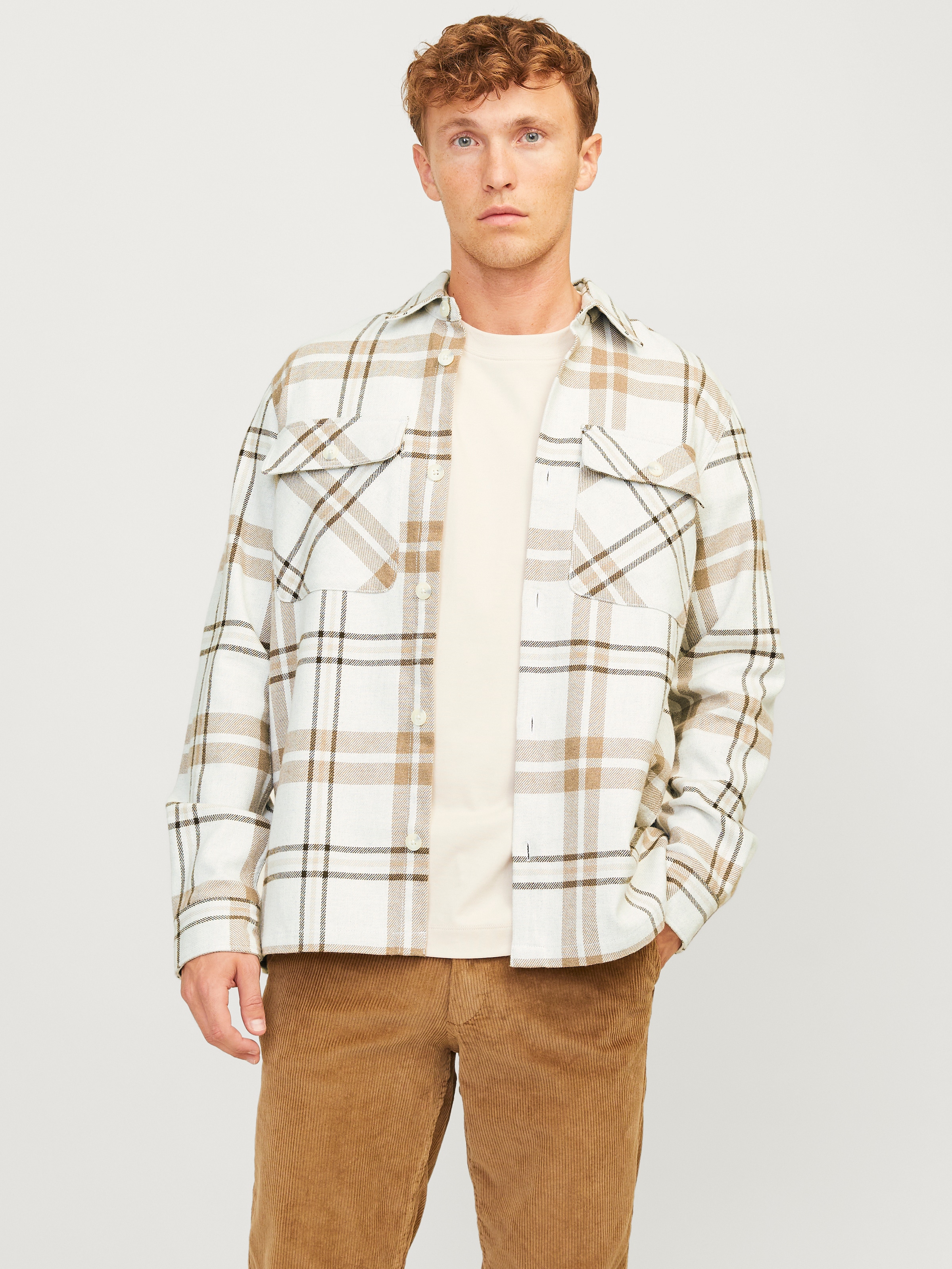 Jack & Jones Langarmhemd »JPRRAYMOND MELANGE CHECK LS OVERSHIRT SN«