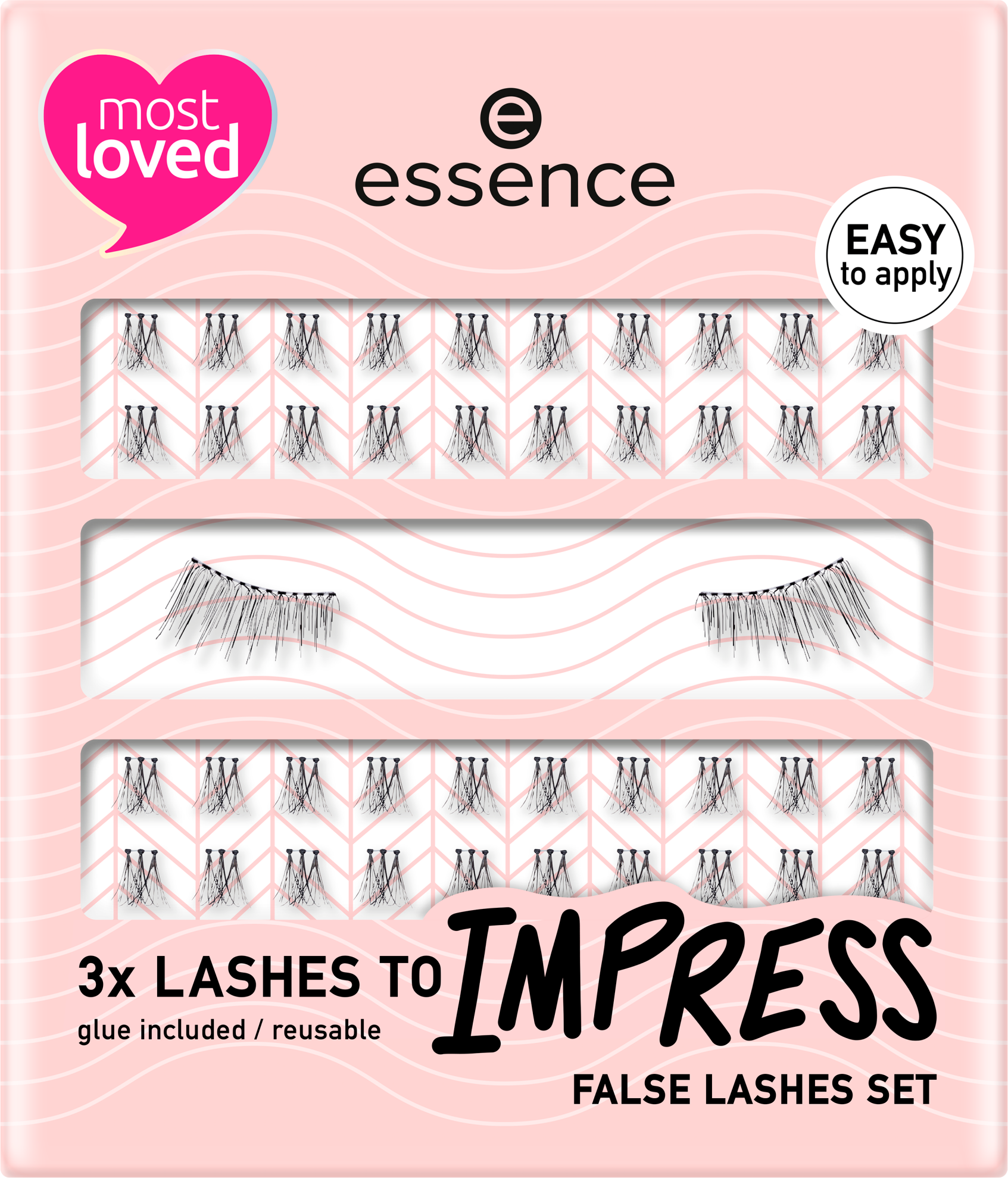 Einzelwimpern »3x LASHES TO IMPRESS false lashes set 01«, (Set, 3 tlg.)