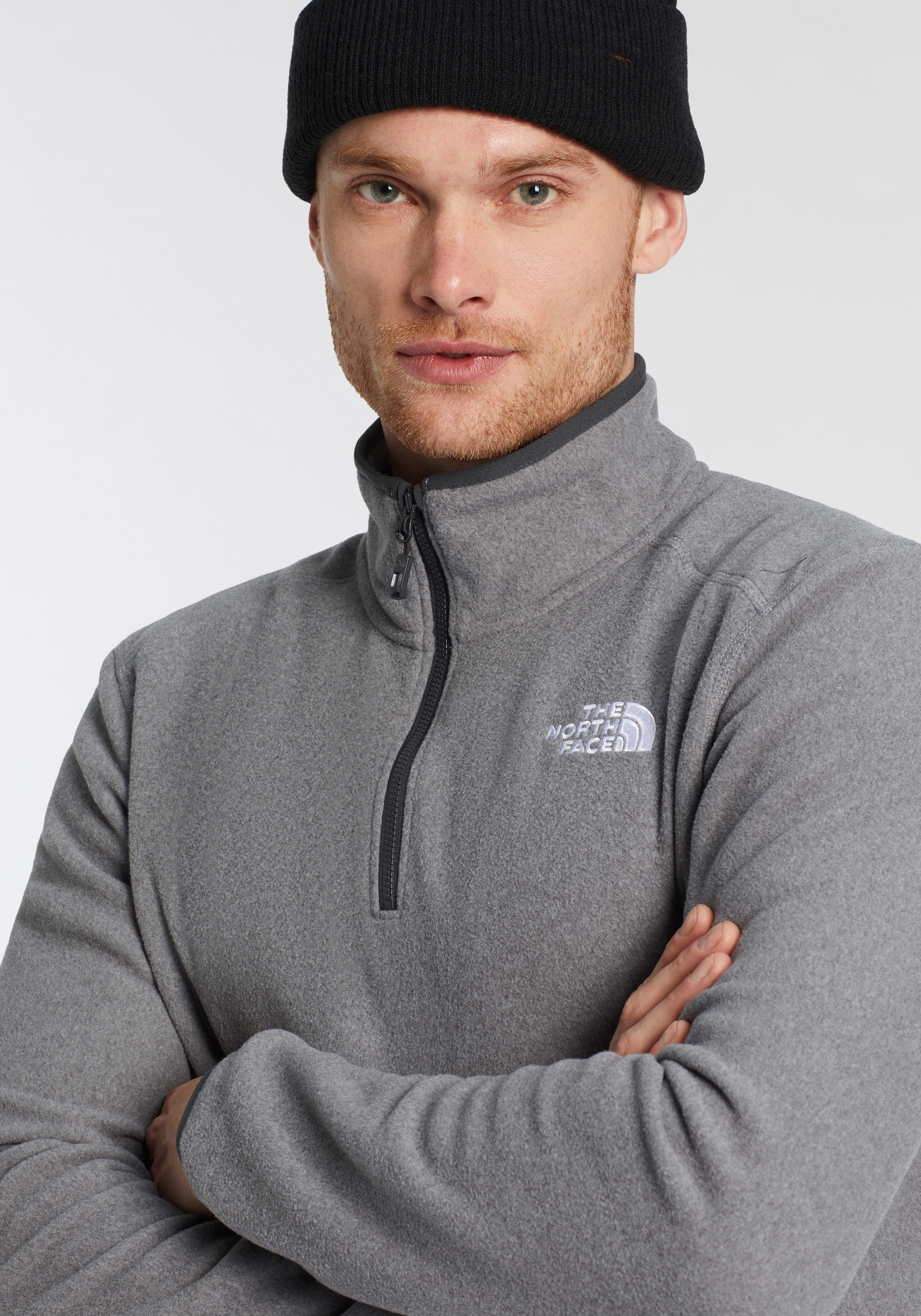 The North Face Fleecepullover »M 100 GLACIER 1/4 ZIP - EU«, (1 tlg.), mit dezenten Logostickereien