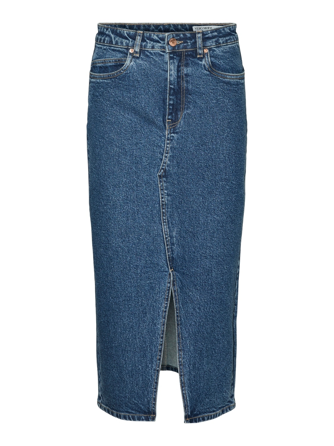 Vero Moda Maxirock »VMVERI HR CALF DENIM SKIRT GA NOOS«