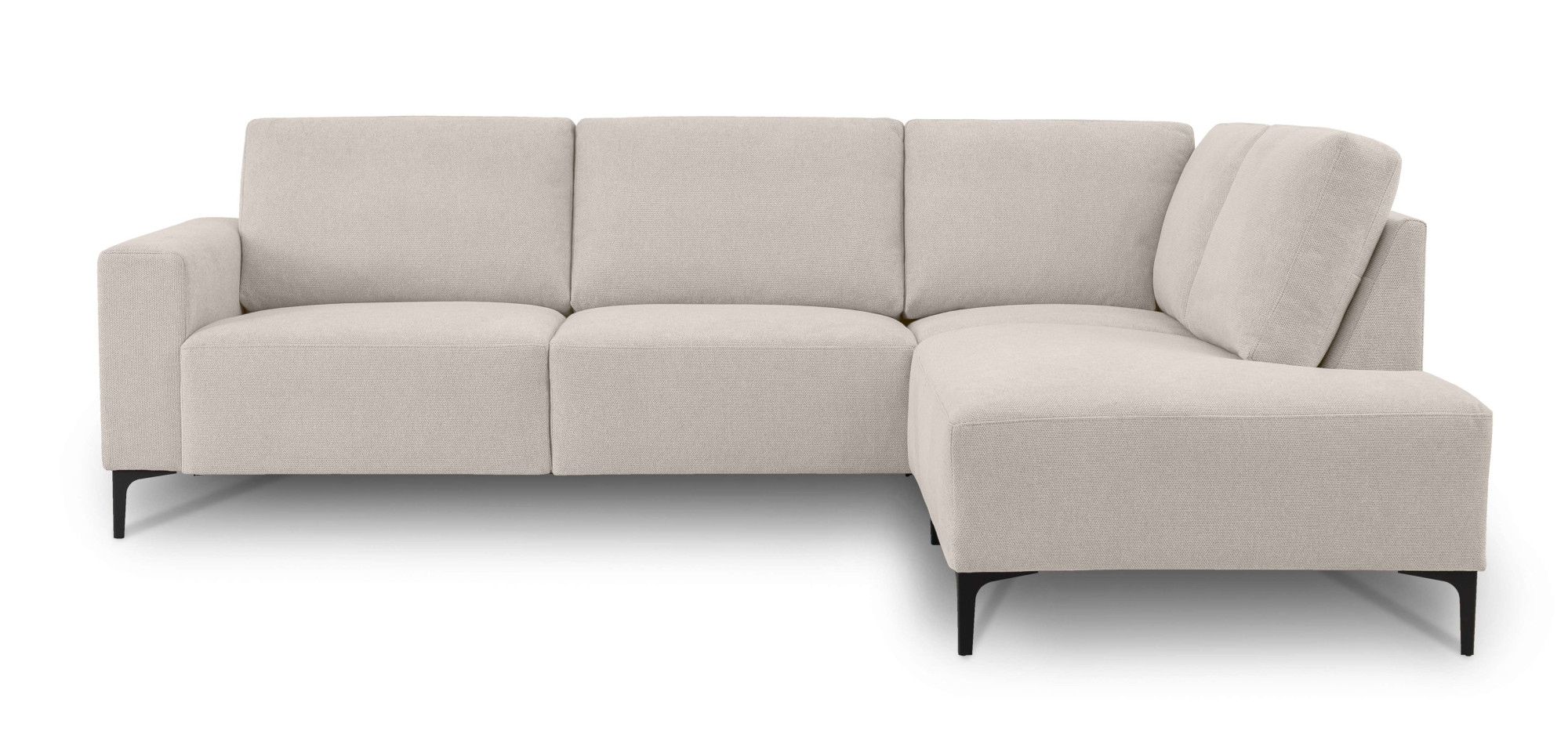 Home affaire Ecksofa »Tournon, L-Form, Breite 256 cm, Webstoff, Chenille«, Designsofa im nordischen Stil, Wellenunterfederung, Metallfüße