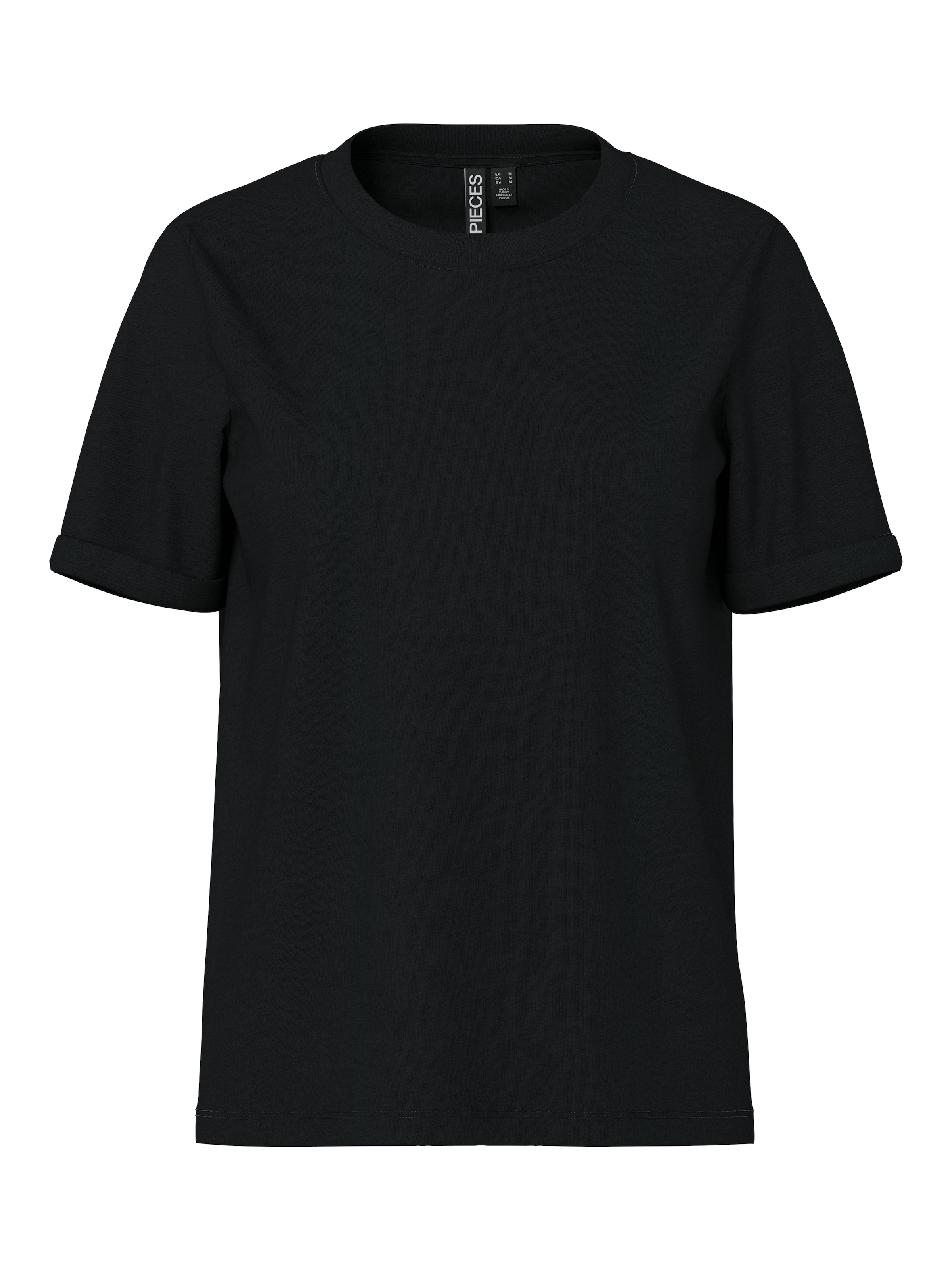 pieces Rundhalsshirt »PCRIA SS FOLD UP SOLID TEE NOOS BC«