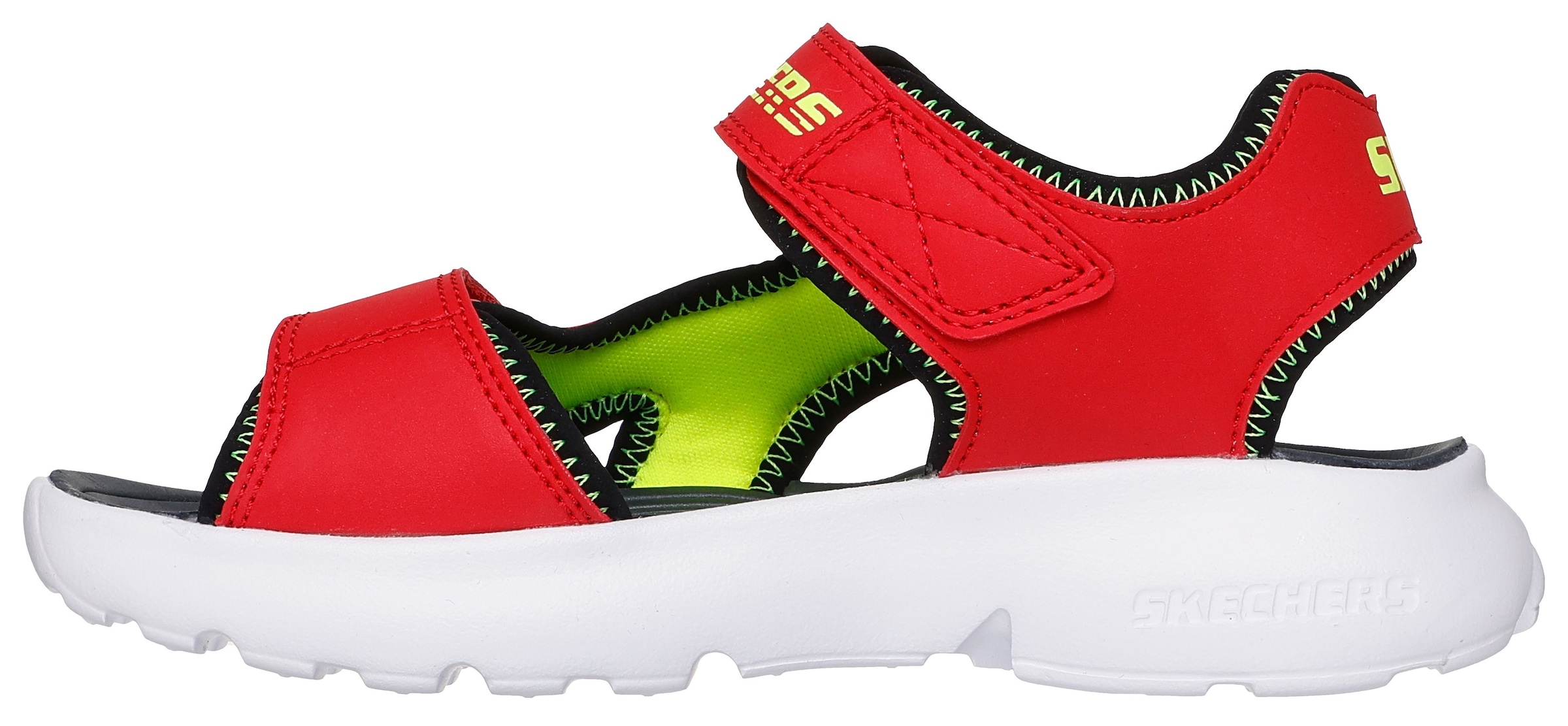 Skechers Sandale »RAZOR SPLASH-AQUA BUDDIES«, Sandale mit Klettverschluss, waschbar, Größenschablone zum Download