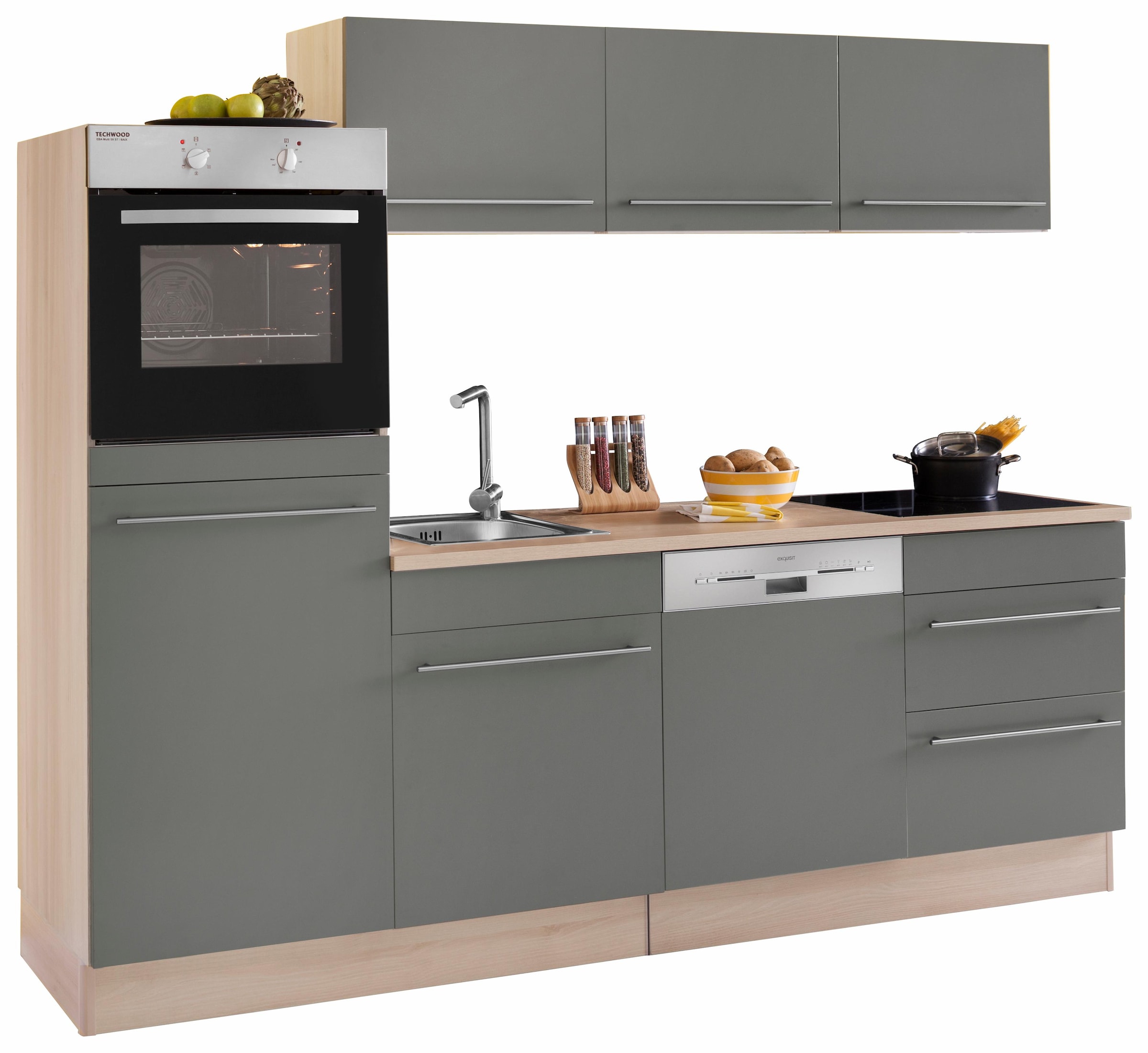 OPTIFIT Küche »Bern«, Breite 240 cm, mit E-Geräten, Stärke der  Arbeitsplatte wählbar auf Rechnung kaufen