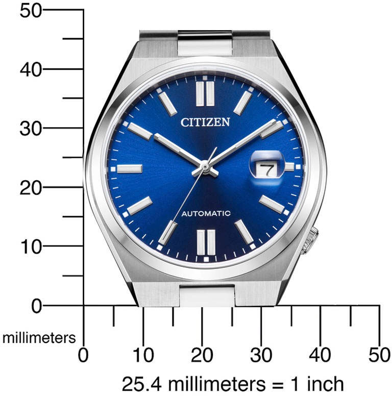 Citizen Automatikuhr »NJ0150-81L«, Armbanduhr, Damenuhr, Herrenuhr, Edelstahlarmband, Saphirglas, Datum