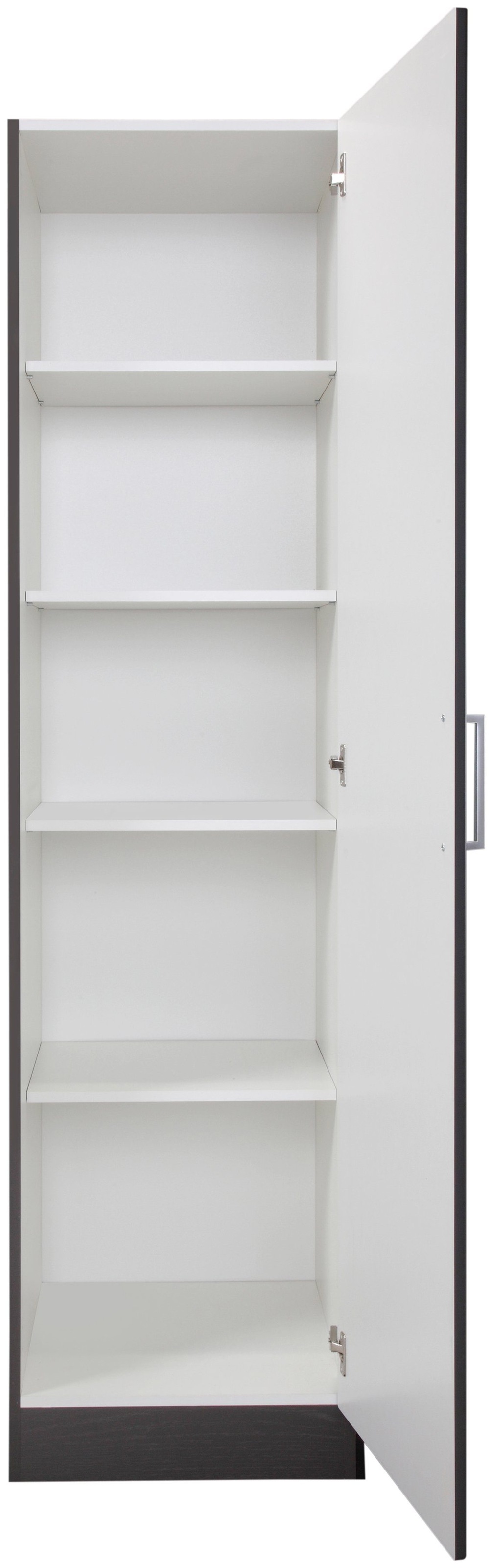 KOCHSTATION Seitenschrank »KS-Stockholm« hochwertige MDF-Fronten, 50 cm breit, 200 cm hoch, viel Stauraum