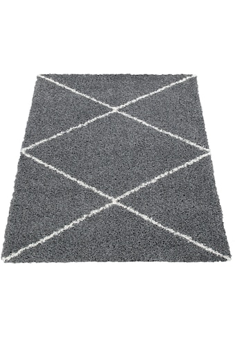 Paco Home Hochflor-Teppich »Kalmar 442«, rechteckig, 40 mm Höhe, Scandi Design, Rauten... kaufen