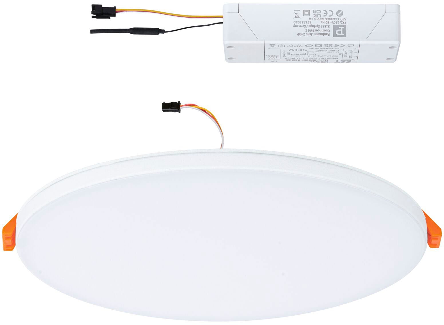 Paulmann LED Einbauleuchte »Veluna VariFit Edge IP44 rund Tunable White, Weiß dimmbar« 1 Stk. Tageslichtweiß LED Einbaupanel ZigBee, App steuerbar