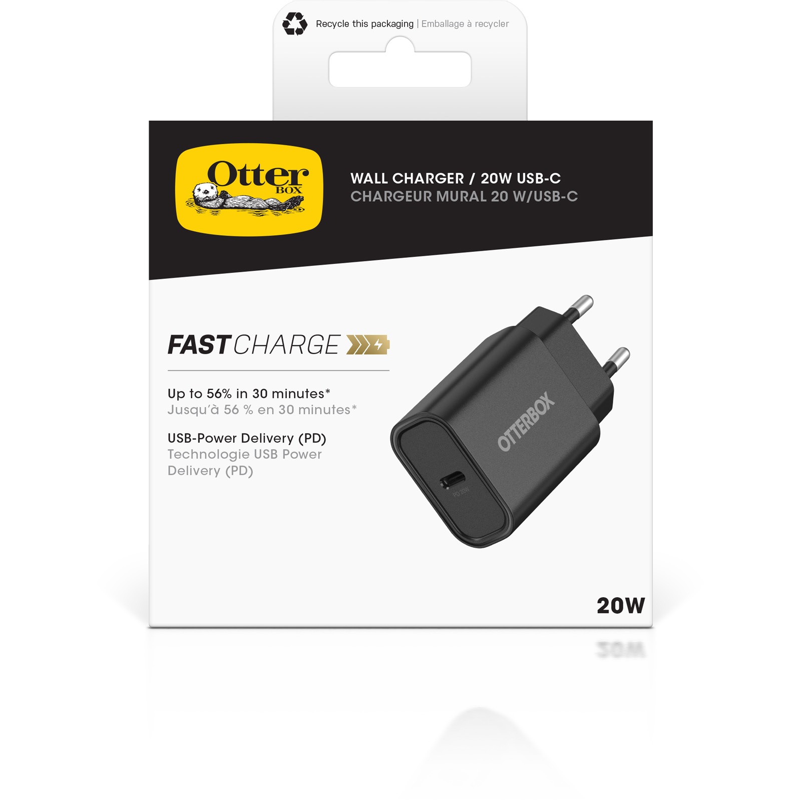 Auto-Schnellladegerät, USB-C, Power Delivery (PD)/Qualcomm®, 25 W, Schwarz