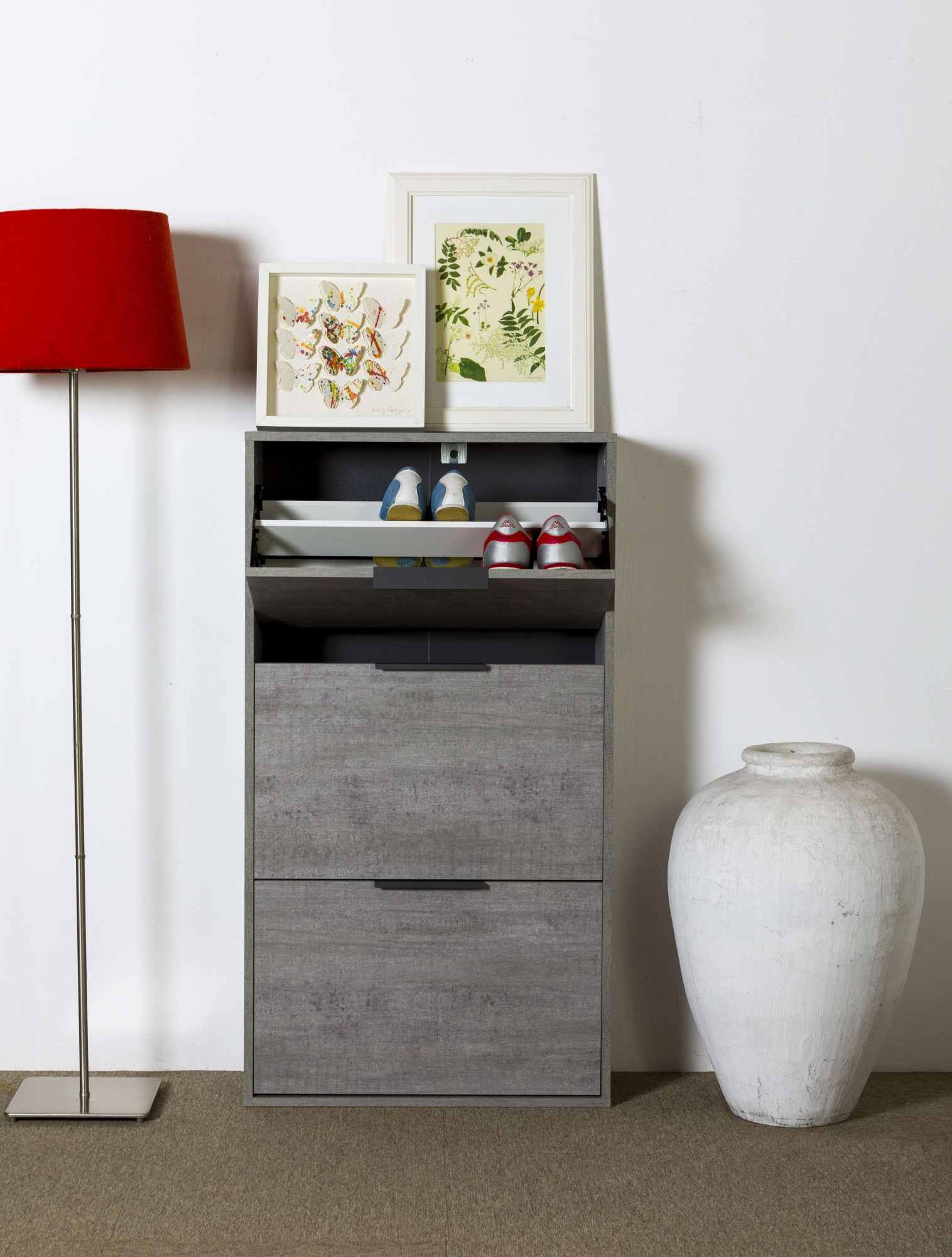 Composad Schuhschrank »Espresso,Schuhschrank, Schuhkipper, mit Klappen«, (1 St.), mit 3 Klappen, Doppelschuhtrommel