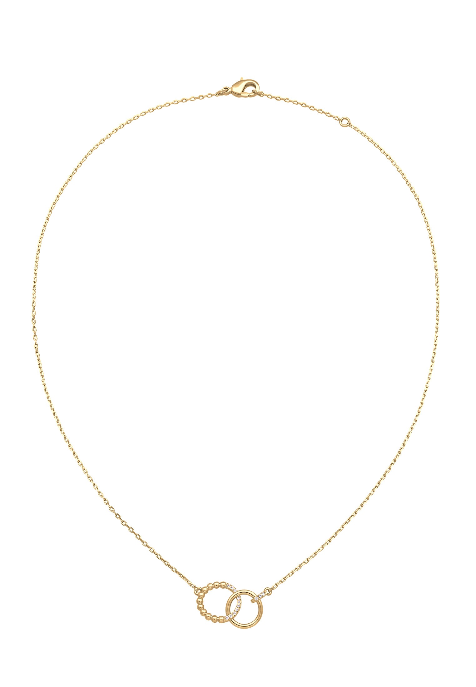 Elli Silberkette »Halskette Ringe Infinity Kristalle Silberfarben für Damen«