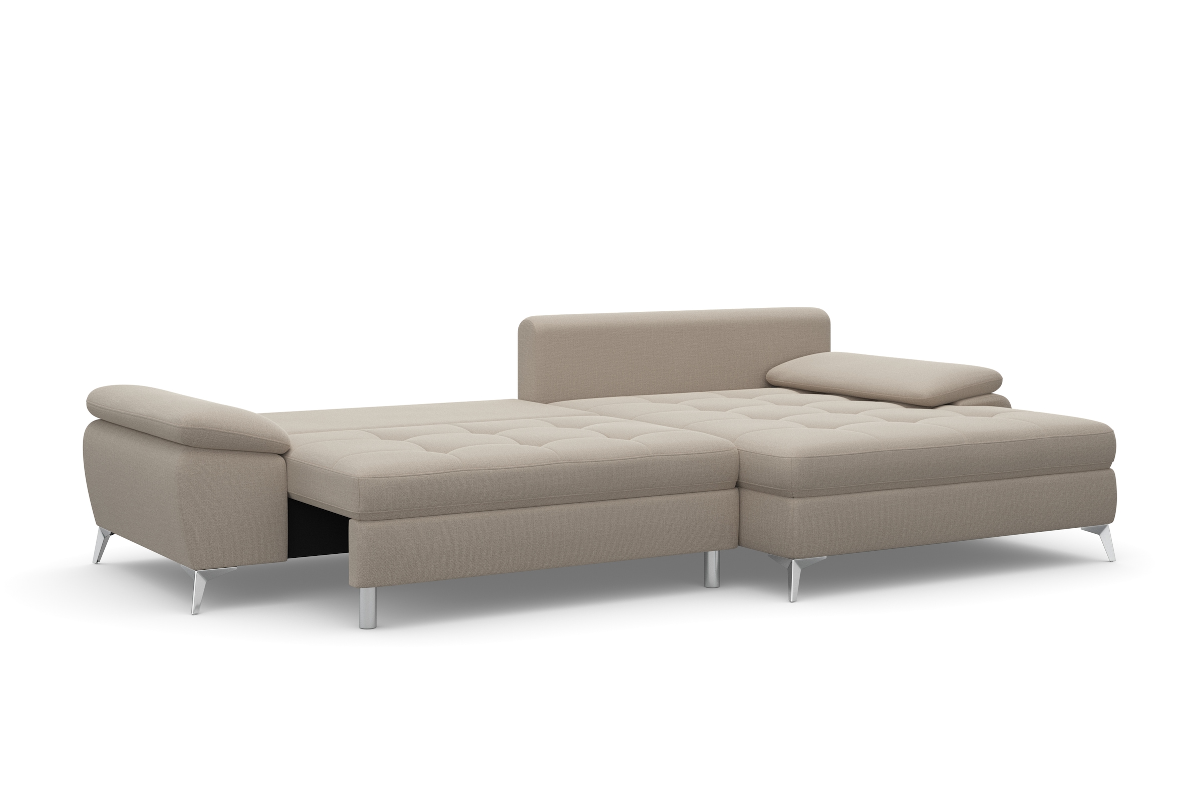 sit&more Ecksofa »Latigo L-Form«, mit Mega-Recamiere, wahlweise mit Bettfunktion und Bettkasten