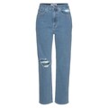 Tommy Jeans Straight-Jeans »HARPER HR STRGT CF6115«, mit Knee-cut & Tommy jeans Logo-Badge