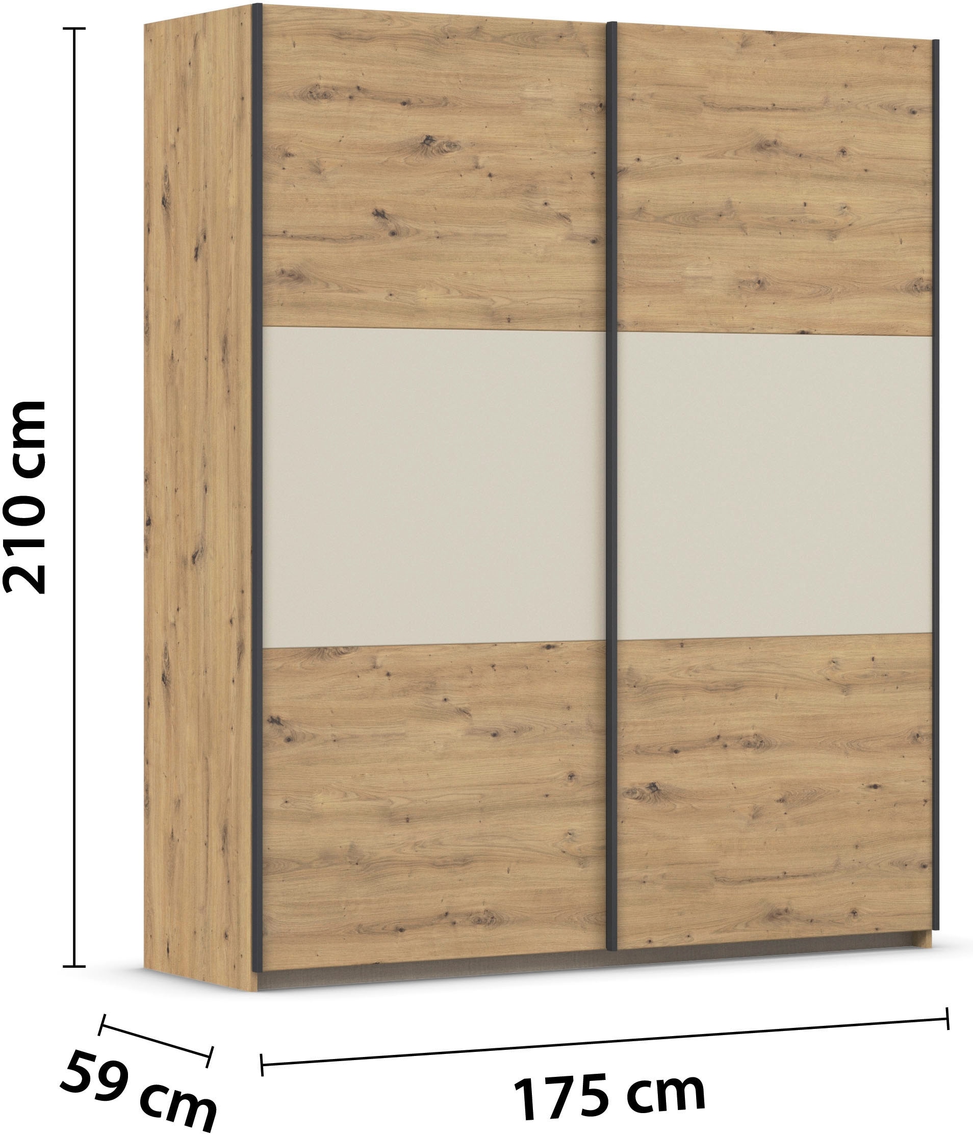 rauch Schwebetürenschrank »Kleiderschrank Schrank Garderobe Garderobenschrank Wäscheschrank NEO«, (in 3 verschiedenen Ausstattungen BASIC/CLASSIC/PREMIUM), mit großzügigem Stauraum und vielfältigen Farbkombinationen