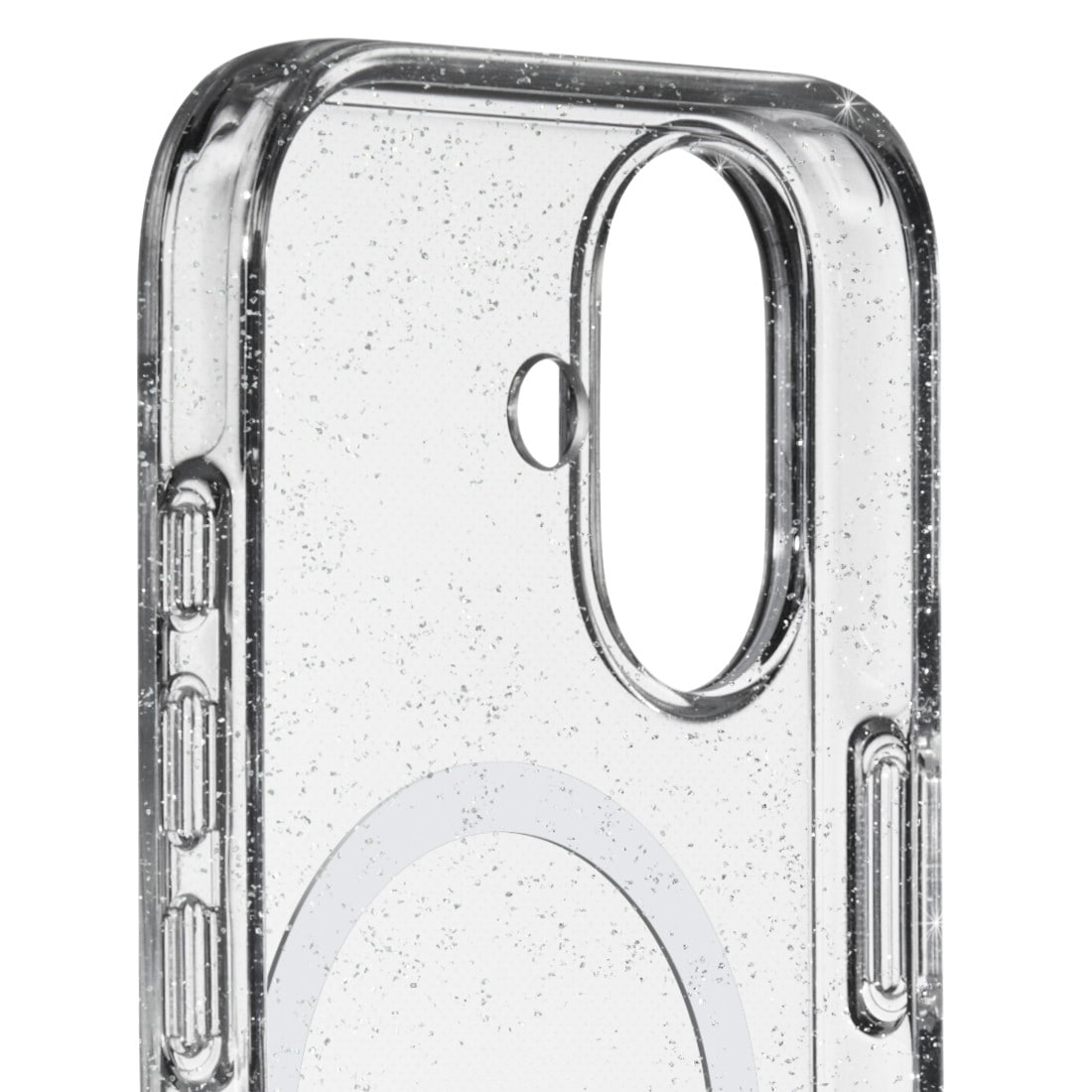 White Diamonds Smartphone-Hülle »Cover "Mag Glitter" für Apple iPhone 17, Transparent« Apple iPhone 17 Anti-Vergilbung, Kraztschutz, Stoßfeste Ecken