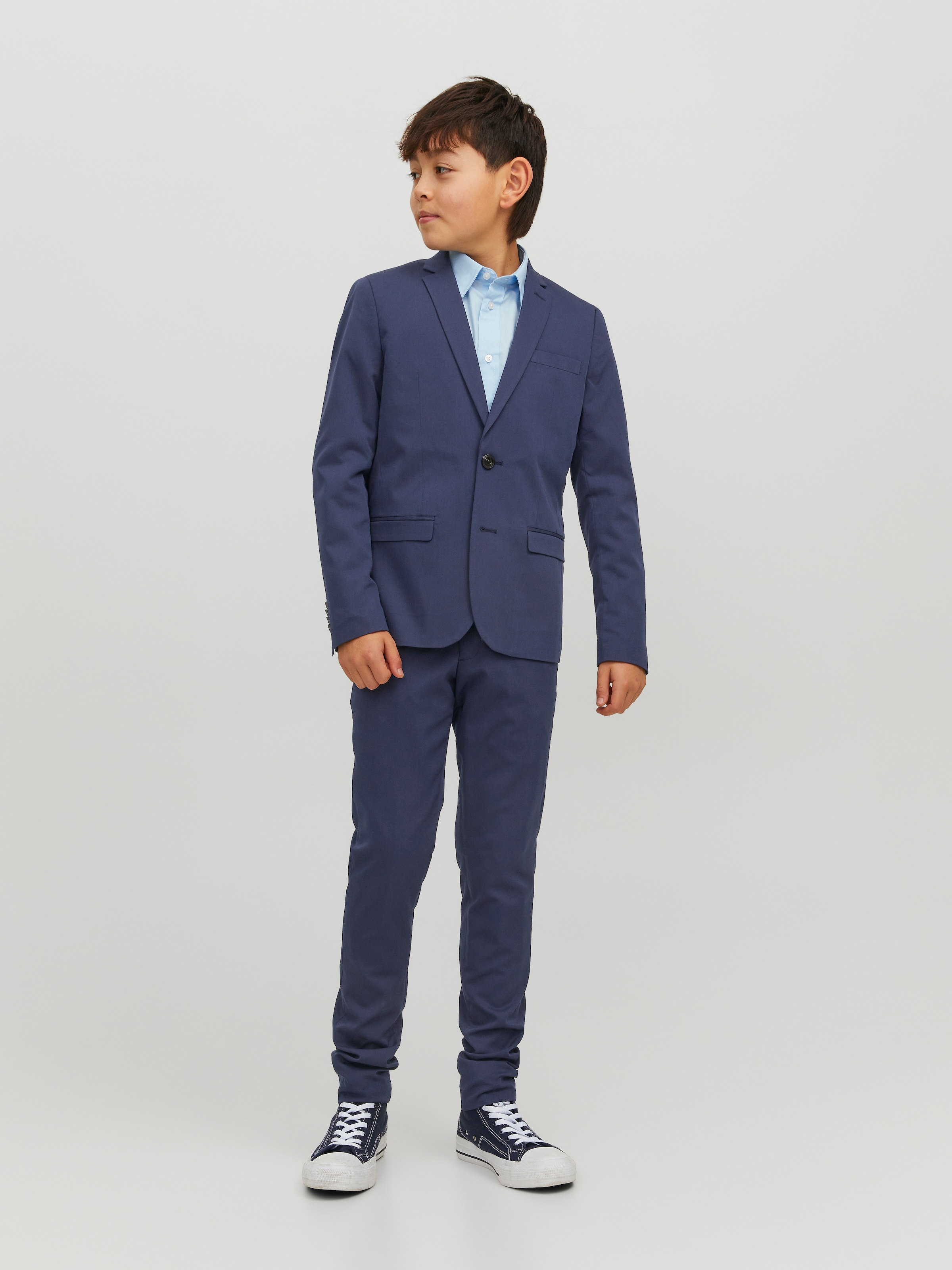 Jack & Jones Junior Sakko »JPRSOLAR stylisch, elastisch, pflegeleicht« unifarben, modisch, slim fit, Reverskragen