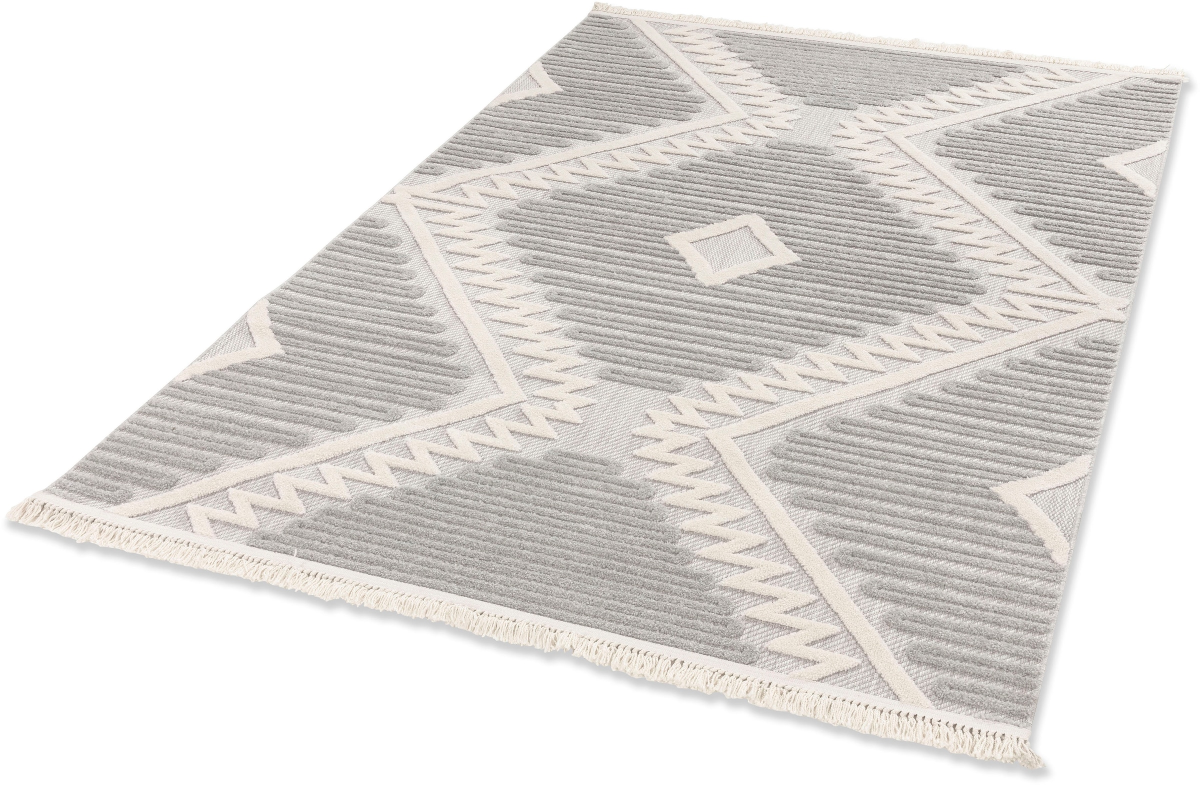 SCHÖNER WOHNEN-Kollektion Teppich »Summer 6352«, rechteckig, In- und Outdoor  geeignet, Hoch Tief Struktur, Robuster Teppich | Kurzflor-Teppiche