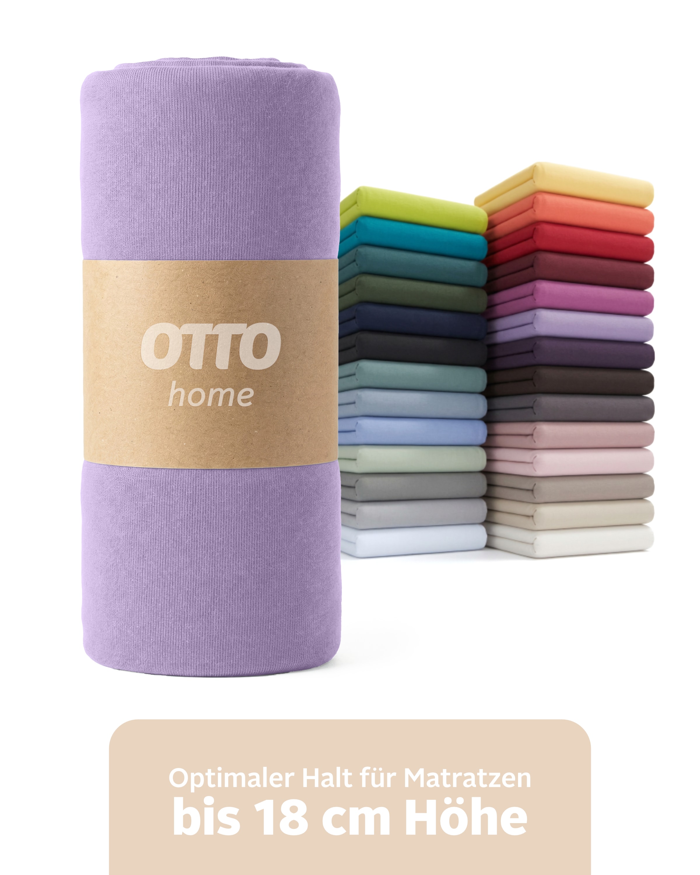 OTTO home Spannbettlaken "PHYSALIS in BASIC und PREMIUM Qualität, 100% Baumwolle" für Matratzen bis 18 cm Höhe, Bettlaken, Spannbetttuch, pflegeleicht