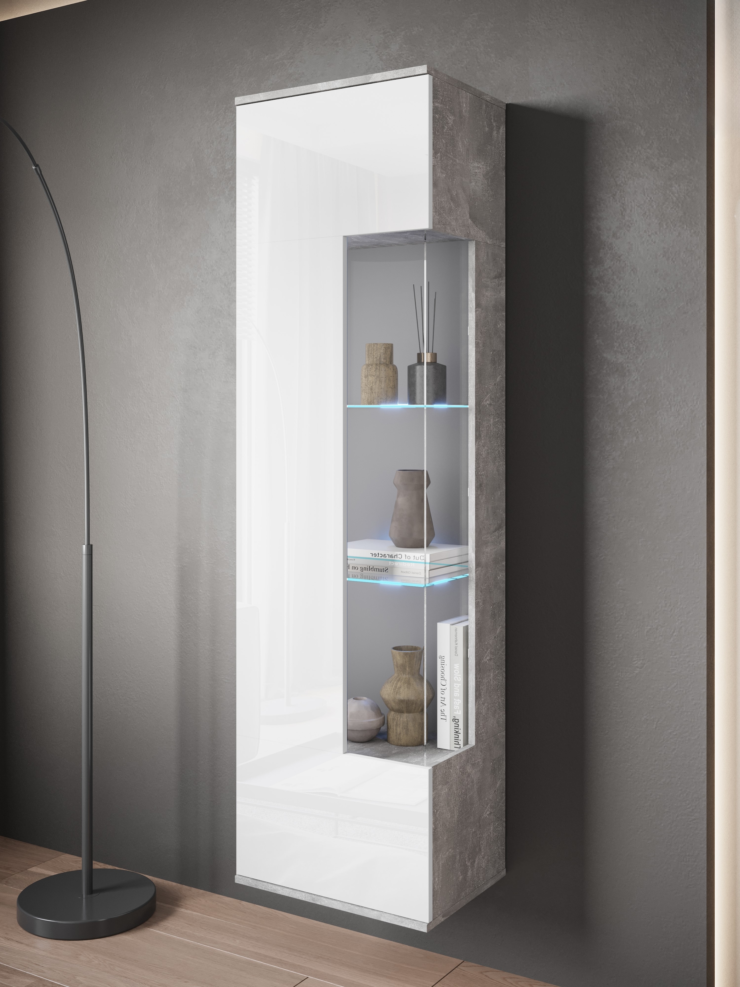 INOSIGN Vitrine »Kenia, stehend und hängend, Türanschlag wechselbar« 1 Stk. tlg. Vitrineschrank mit Glastüren 160 cm Höhe